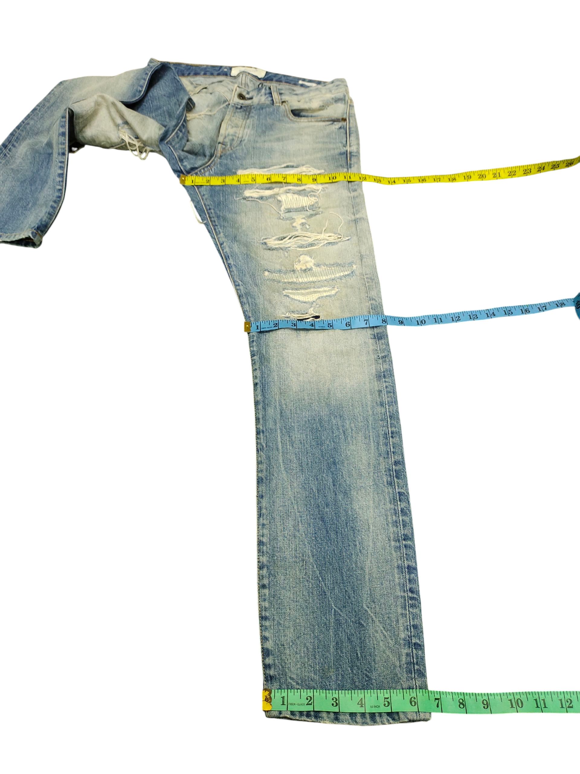 Scotch & Soda Vintage Y2k Scotch & Soda Clawmark Distress Faded Jeans Size US 30 / EU 46 - 20 Thumbnail