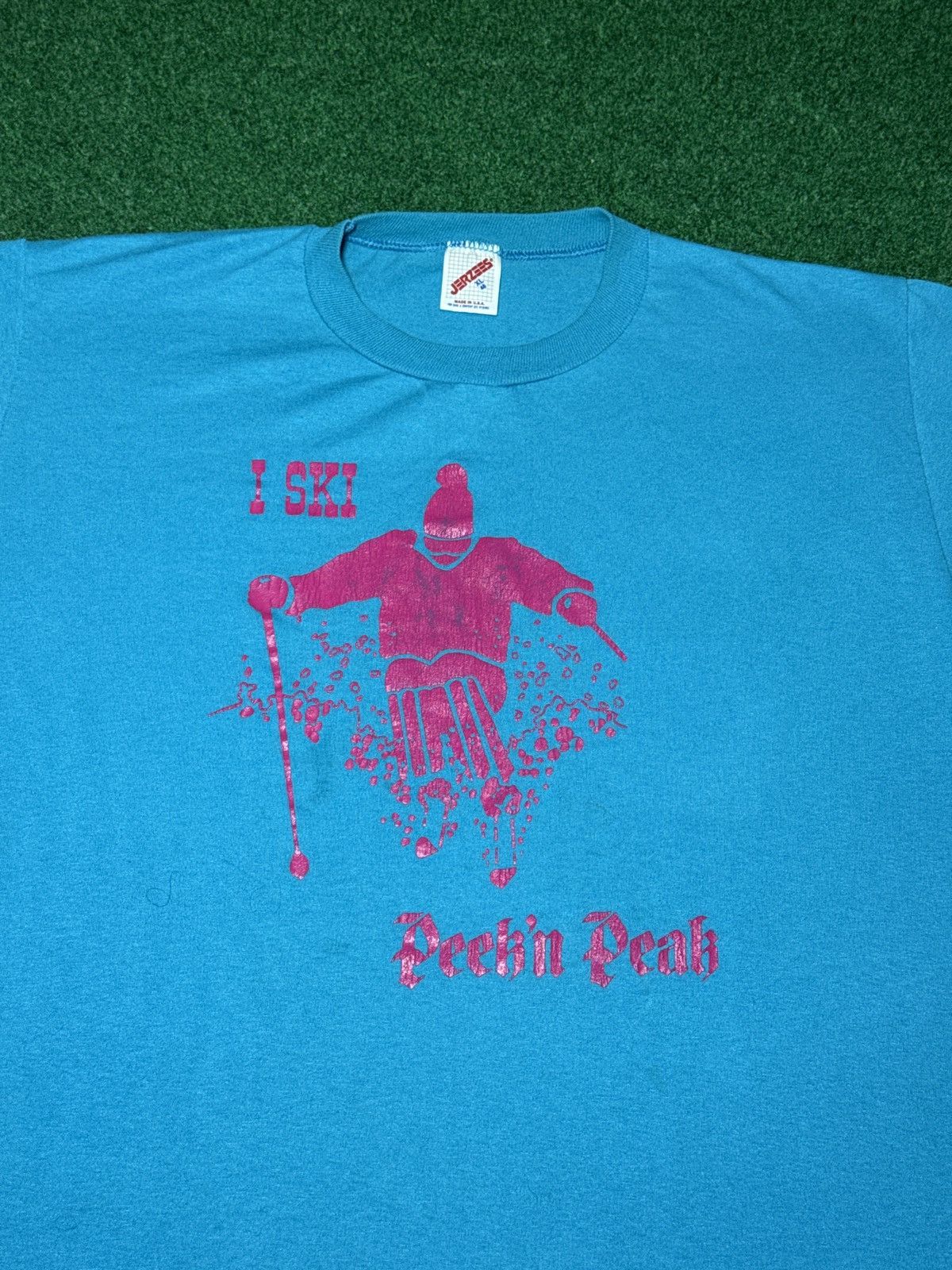 Jerzees Vintage 90s Retro Ski Peak N Peak Resort Skiing XL T Shirt Size US XL / EU 56 / 4 - 2 Thumbnail