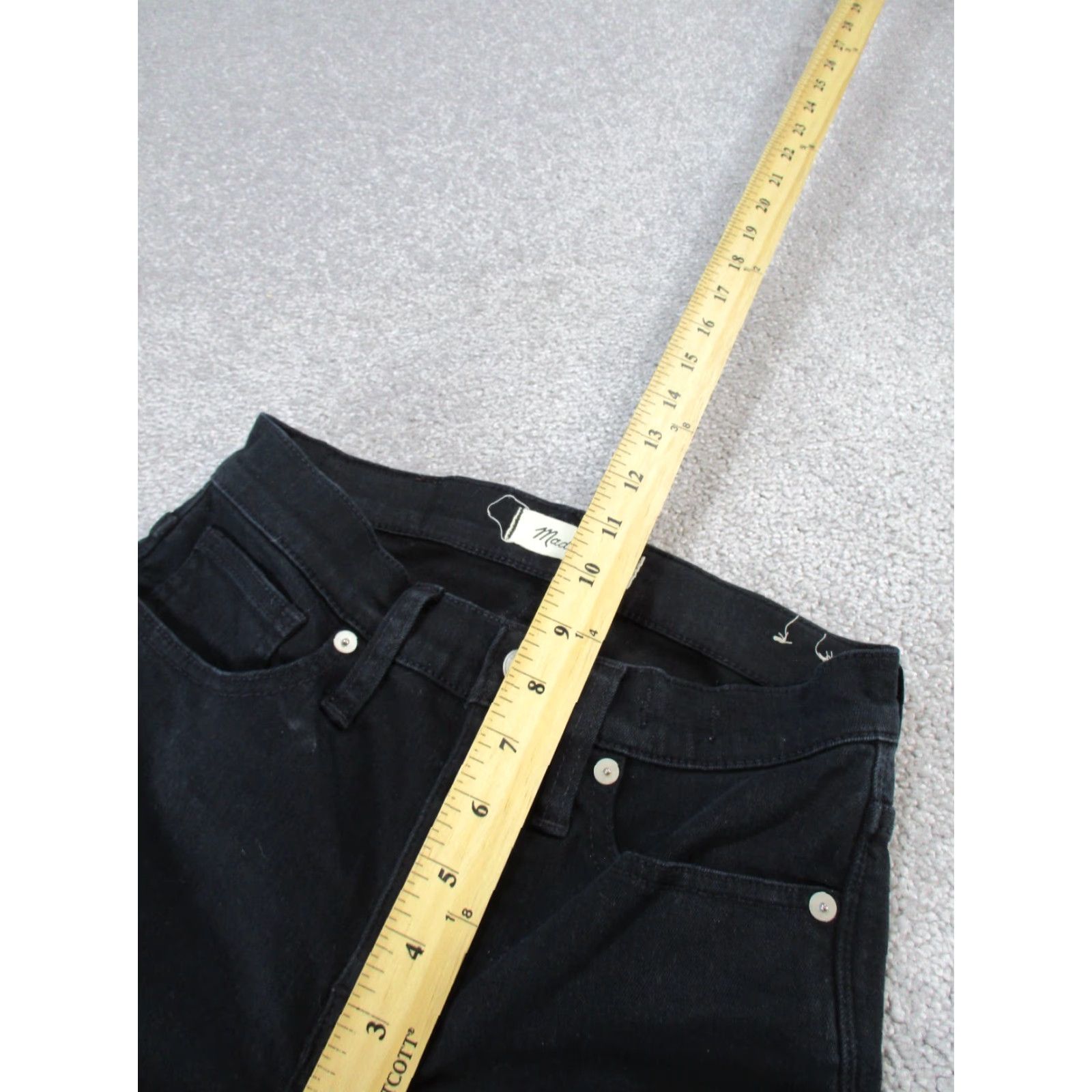 Madewell Madewell Jeans Womens 24 9" Rise Skinny Black Denim - Zip - Charcoal Wash - Mid Rise - Denim - Regular - Womens Size 42" / US 20 - 7 Thumbnail