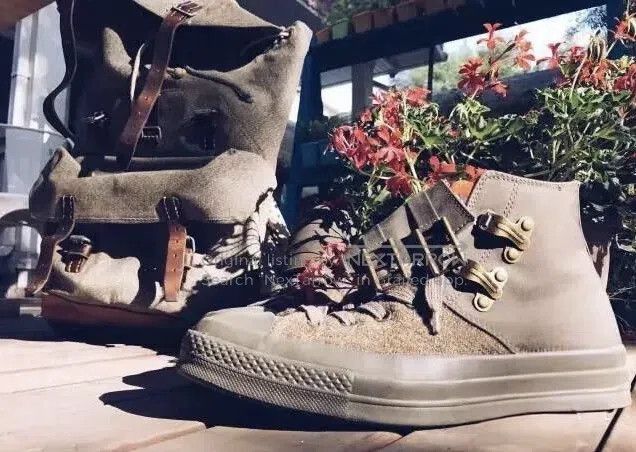 Nigel Cabourn Nigel Cabourn Canvas wool patch fastener vulcanized shoes Size US 10 / EU 43 - 2 Thumbnail