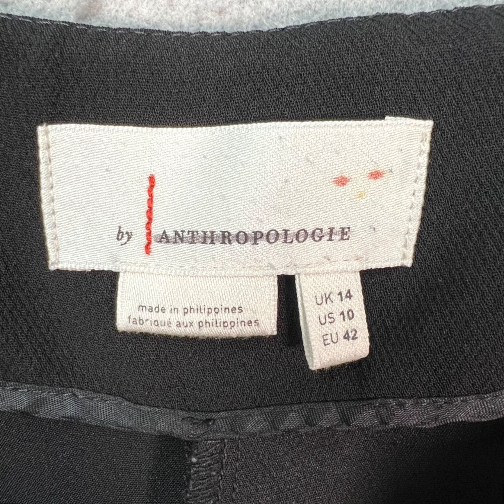 Anthropologie Anthropologie Womens 10 Black High-Low Flared Wide-Leg Trousers Pants Womens Black Flared Wide-Leg Pants 10 Size 32" / US 10 / IT 46 - 3 Thumbnail