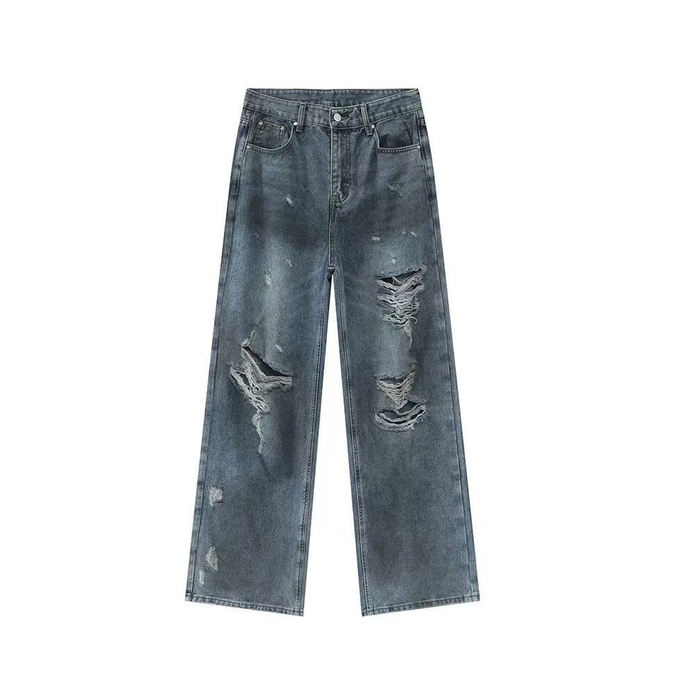 Japanese Brand × Vintage Washed and worn hip-hop ripped baggy jeans Size US 30 / EU 46 - 3 Thumbnail