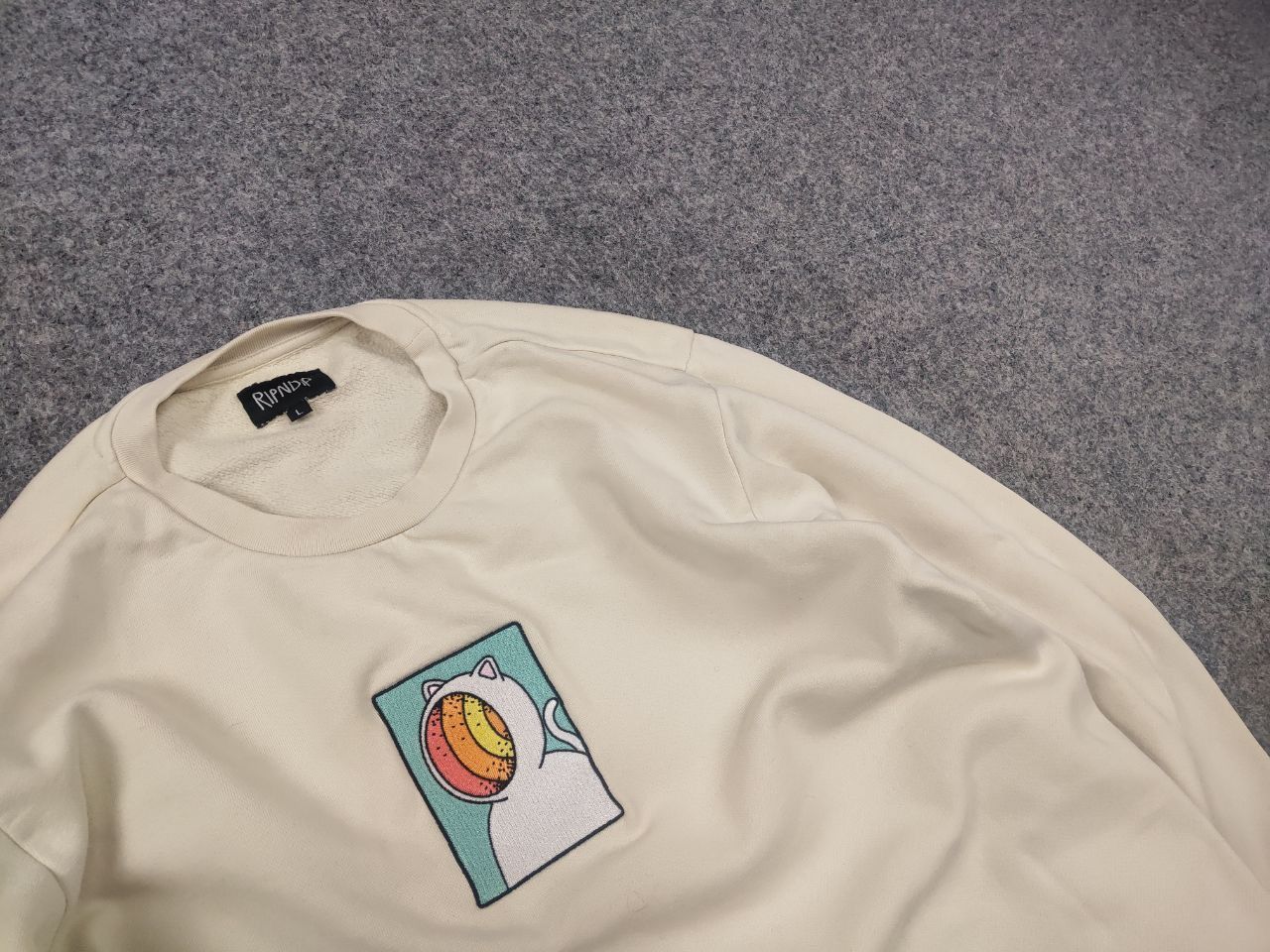 RIPNDIP RIPNDIP Open Mind Crew Neck Embroidered Logo Sweatshirt Size US L / EU 52-54 / 3 - 6 Thumbnail