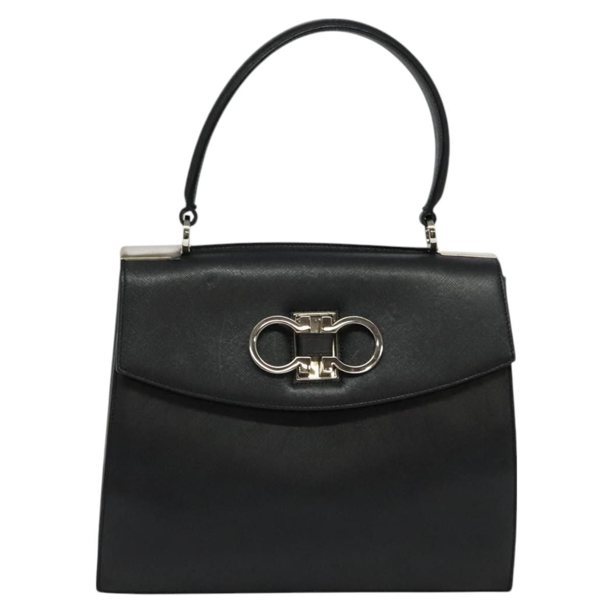 Salvatore Ferragamo Salvatore Ferragamo Double Gancini Top Handle Bag Saffiano Leather Size ONE SIZE - 1 Thumbnail