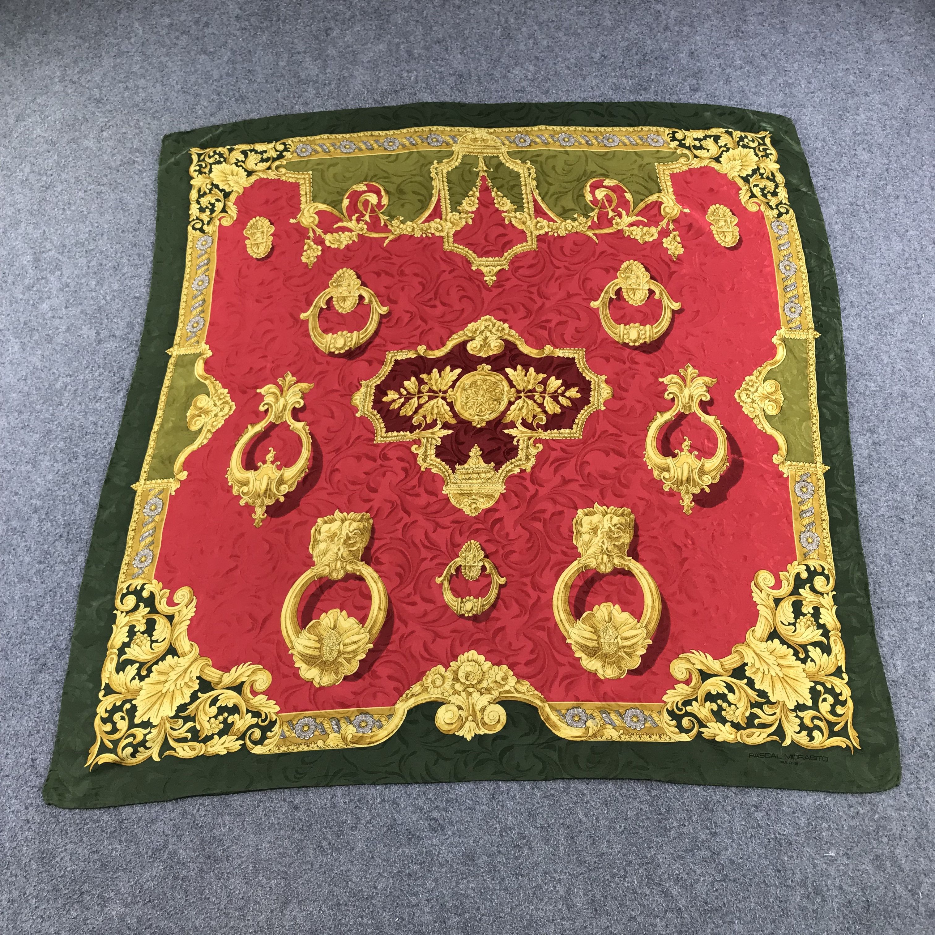 Vintage Vintage Pascal Morabito Luxury Silk Scarf M122 Size ONE SIZE - 2 Thumbnail