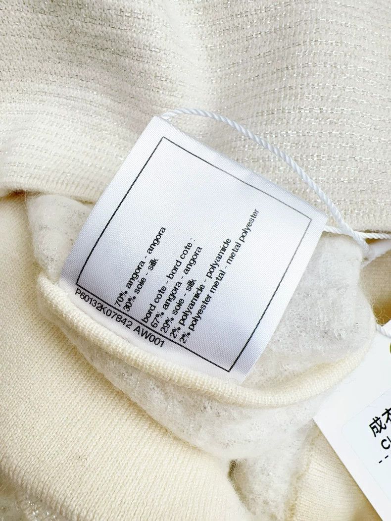 Chanel Chanel White Sequin Crewneck Knit Sweater Size M / US 6-8 / IT 42-44 - 8 Thumbnail