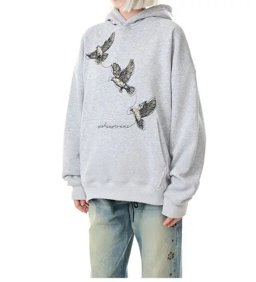 VIBE EAGLE Embroidered Graphic Pullover Hoodie Size US L / EU 52-54 / 3 - 4 Thumbnail