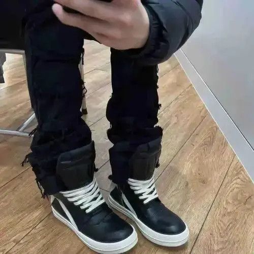 Jean Skinny Denim Jeans Heavy Destruction Ripped Size US 32 / EU 48 - 4 Thumbnail