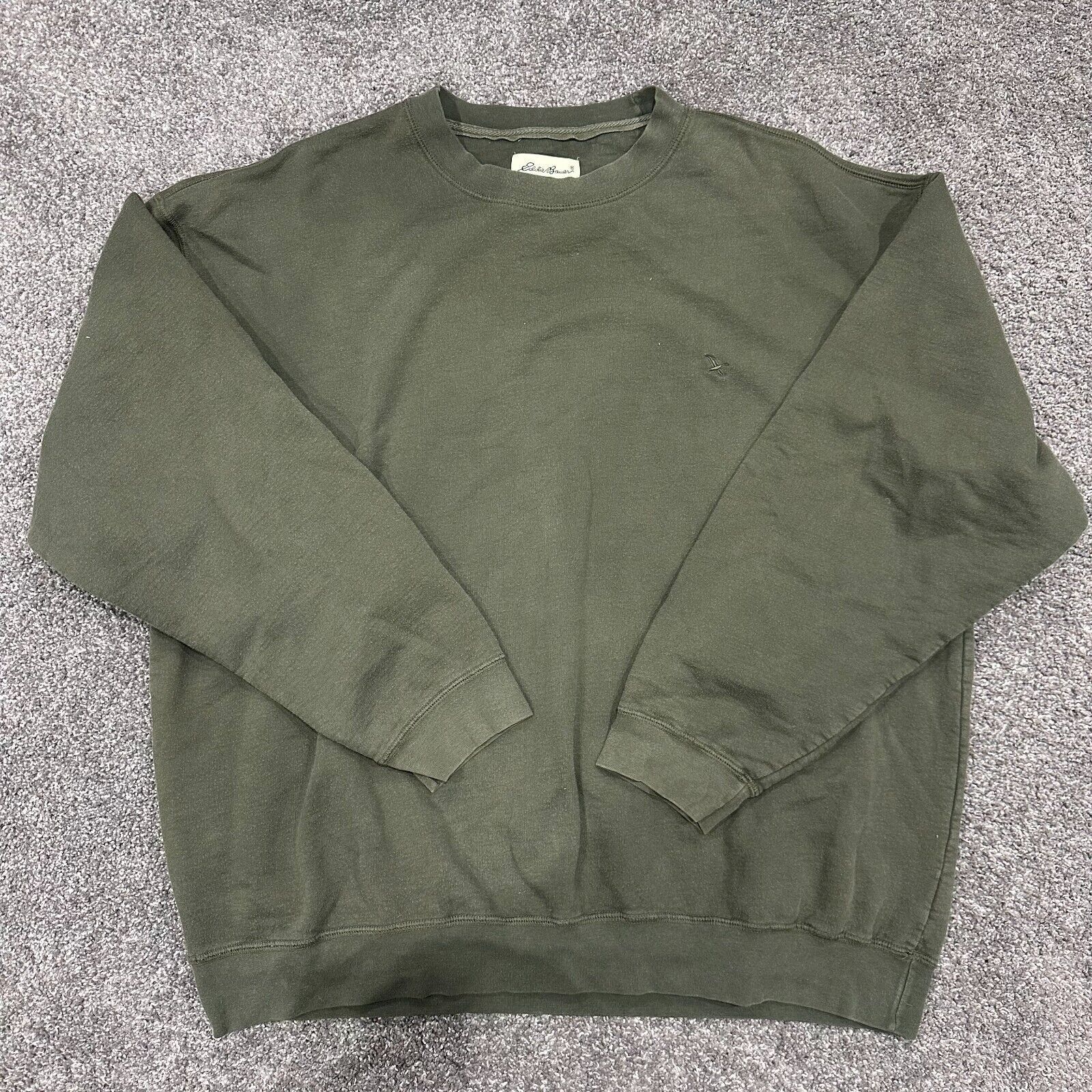 Eddie Bauer Vtg 90s Eddie Bauer Logo Outdoors Green Crewneck Mens XL Y2K Size US XL / EU 56 / 4 - 1 Thumbnail