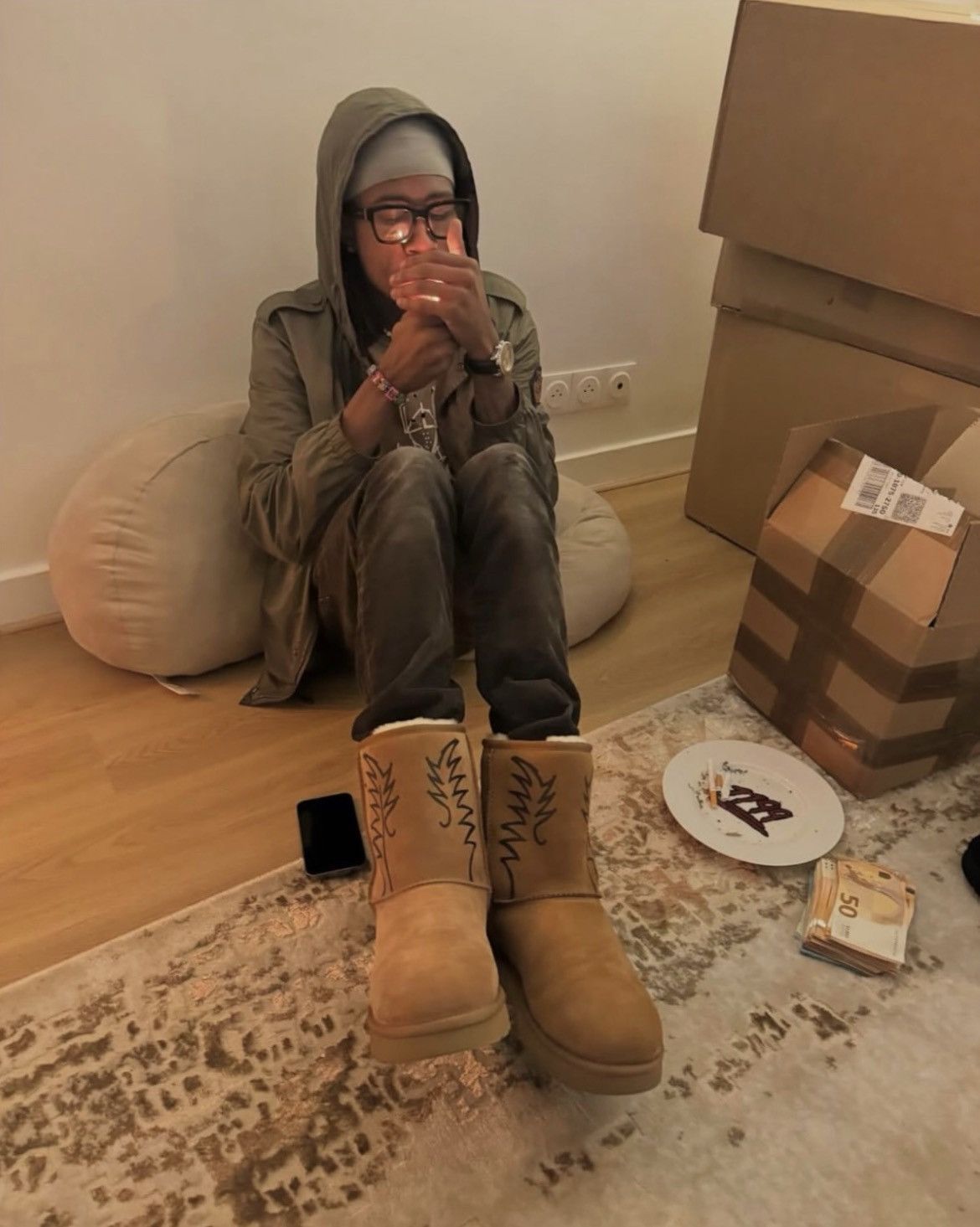 1199 Bazo 1199 x cannnone kiwi noir black boots | Grailed