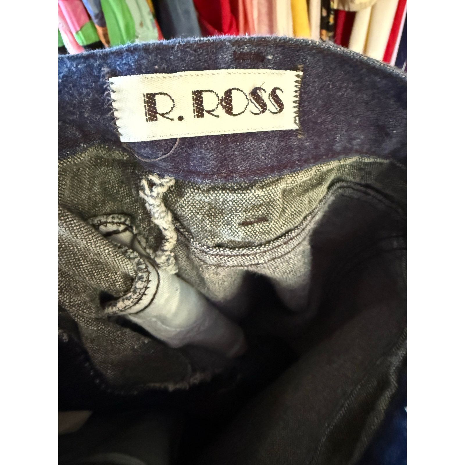 Vintage Vintage 70’s Dark Wash Denim High Waist Bare Back Jeans XS Size 24" / US 00 / IT 34 - 5 Thumbnail