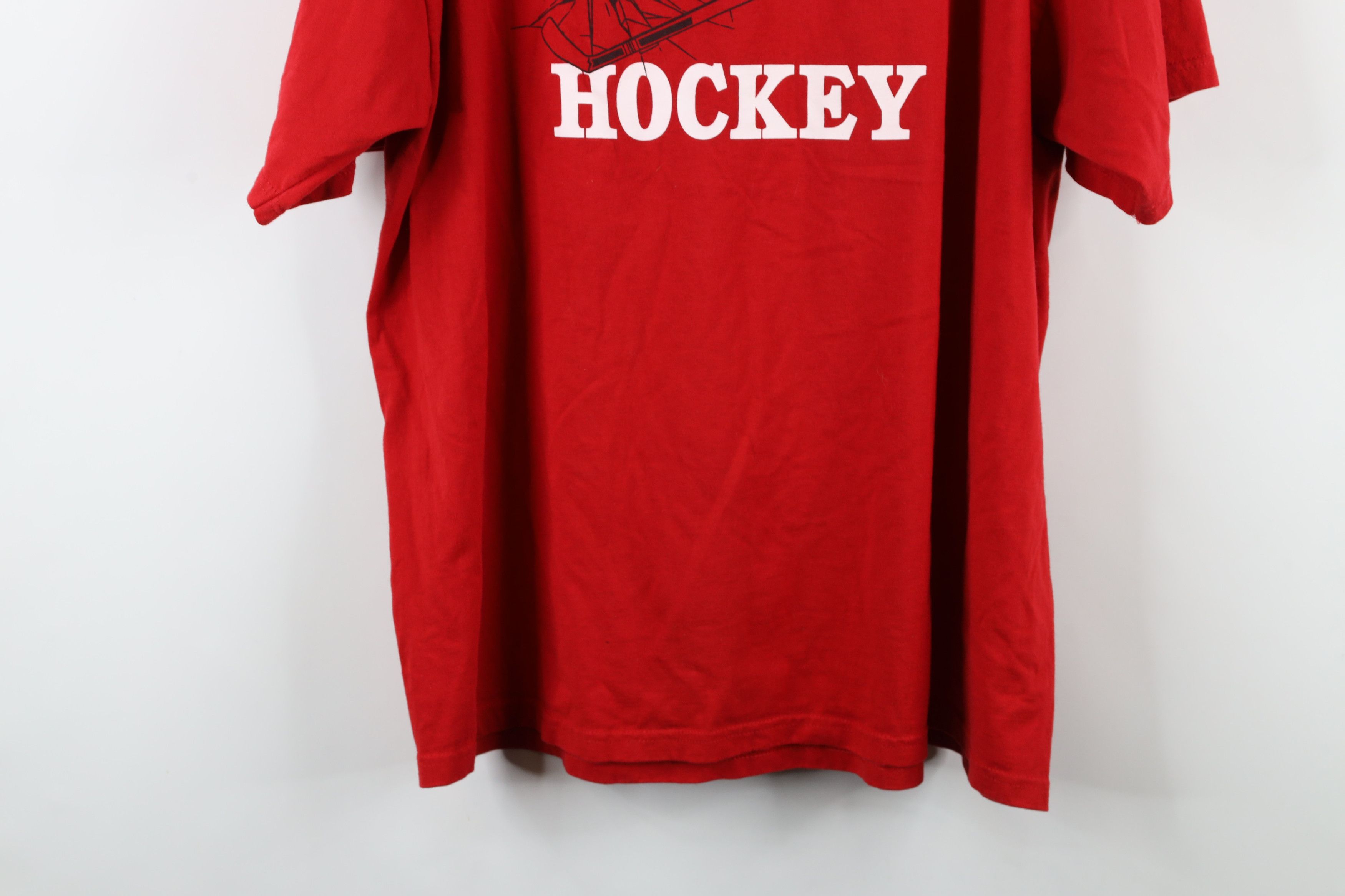 Vintage Vintage 90s Spell Cherokee Hockey Short Sleeve T-Shirt Red Size US XXL / EU 58 / 5 - 14 Thumbnail