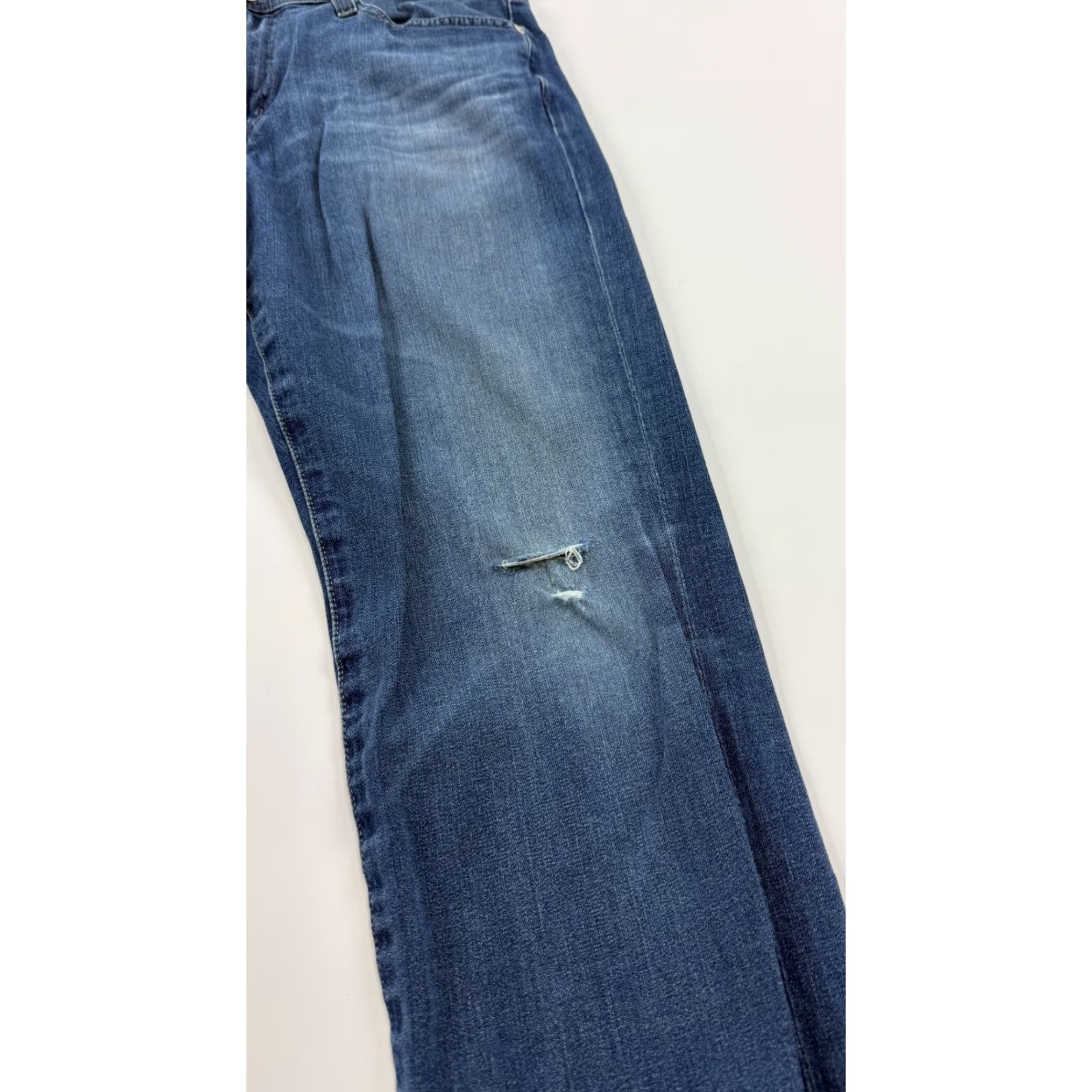 Denime AG Adriano Goldschmied Jeans Mens 31x33 Blue Denim 360 Faded Straight Leg Preppy Size US 31 - 3 Thumbnail
