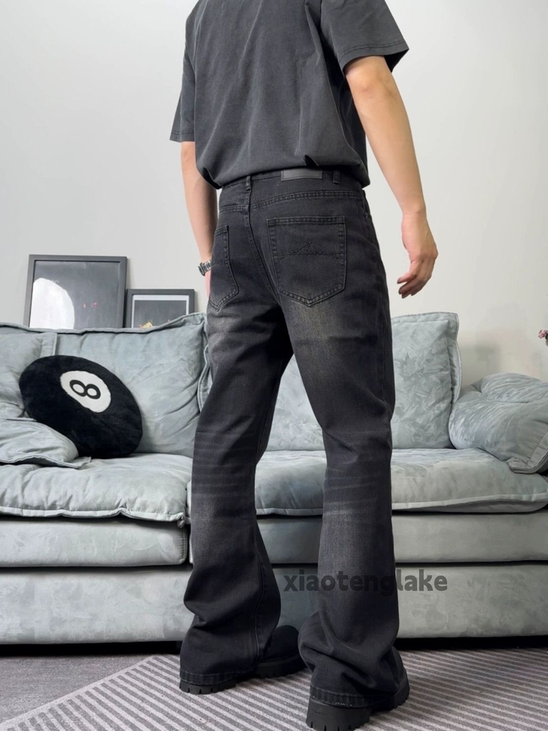 Jean × Vintage washed faded cleanfit yuppie bootcut flared grunge jeans Size US 32 / EU 48 - 2 Thumbnail
