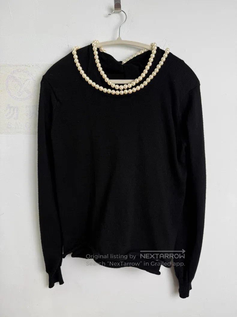Junya Watanabe Junya Watanabe Double-layer knitted wool pearl sweater Size US M / EU 48-50 / 2 - 1 Thumbnail