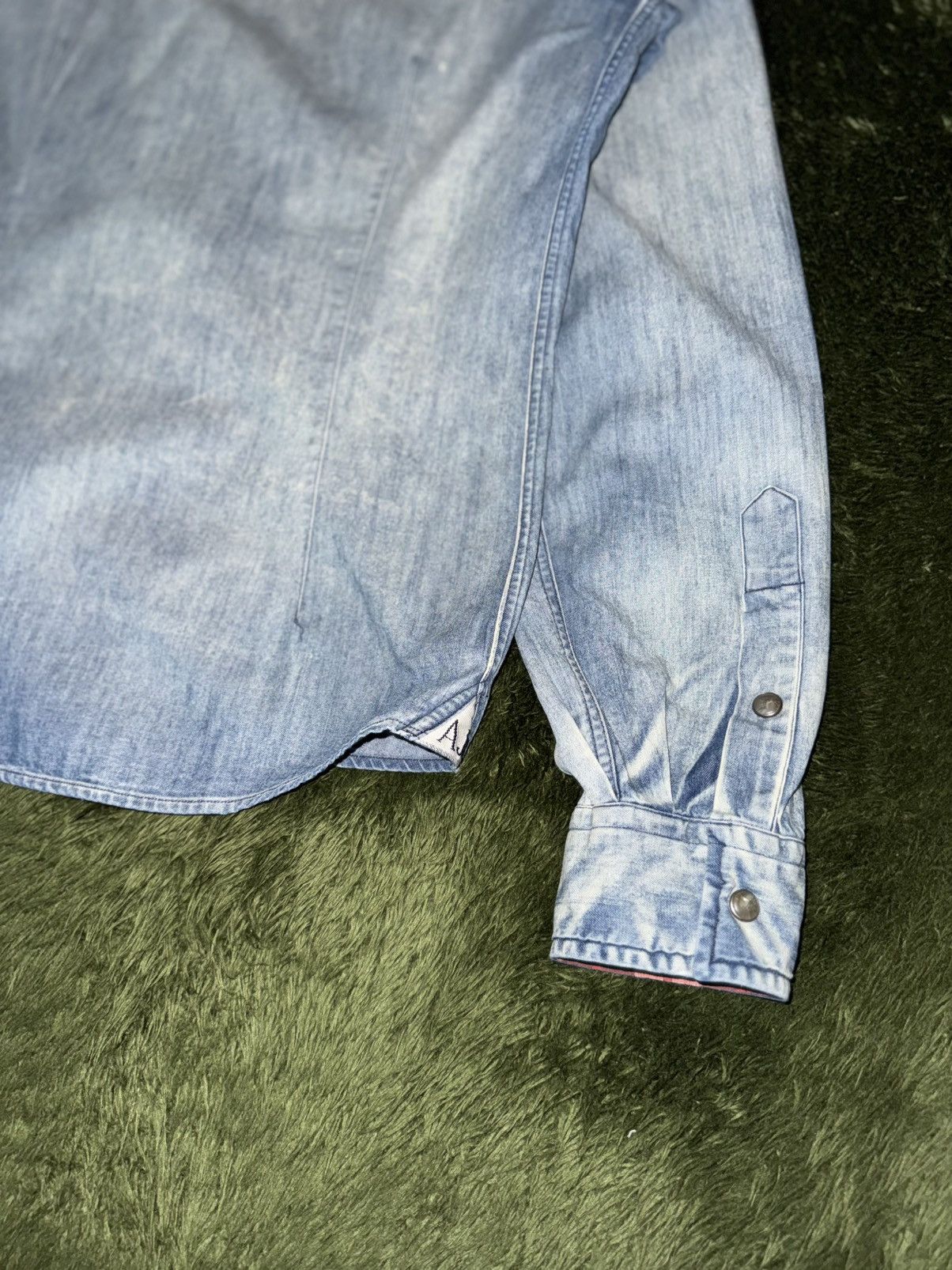 Armani [EU L] Armani Jeans Vintage Washed Western Denim Shirt Size US L / EU 52-54 / 3 - 12 Thumbnail