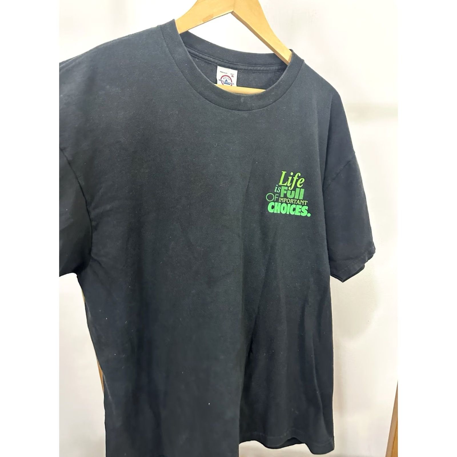 Delta VTG 90s Life Is Full Of Important Choices Weed Marijuana Jane Faded T-Shirt XL Men Black Size US XL / EU 56 / 4 - 5 Thumbnail