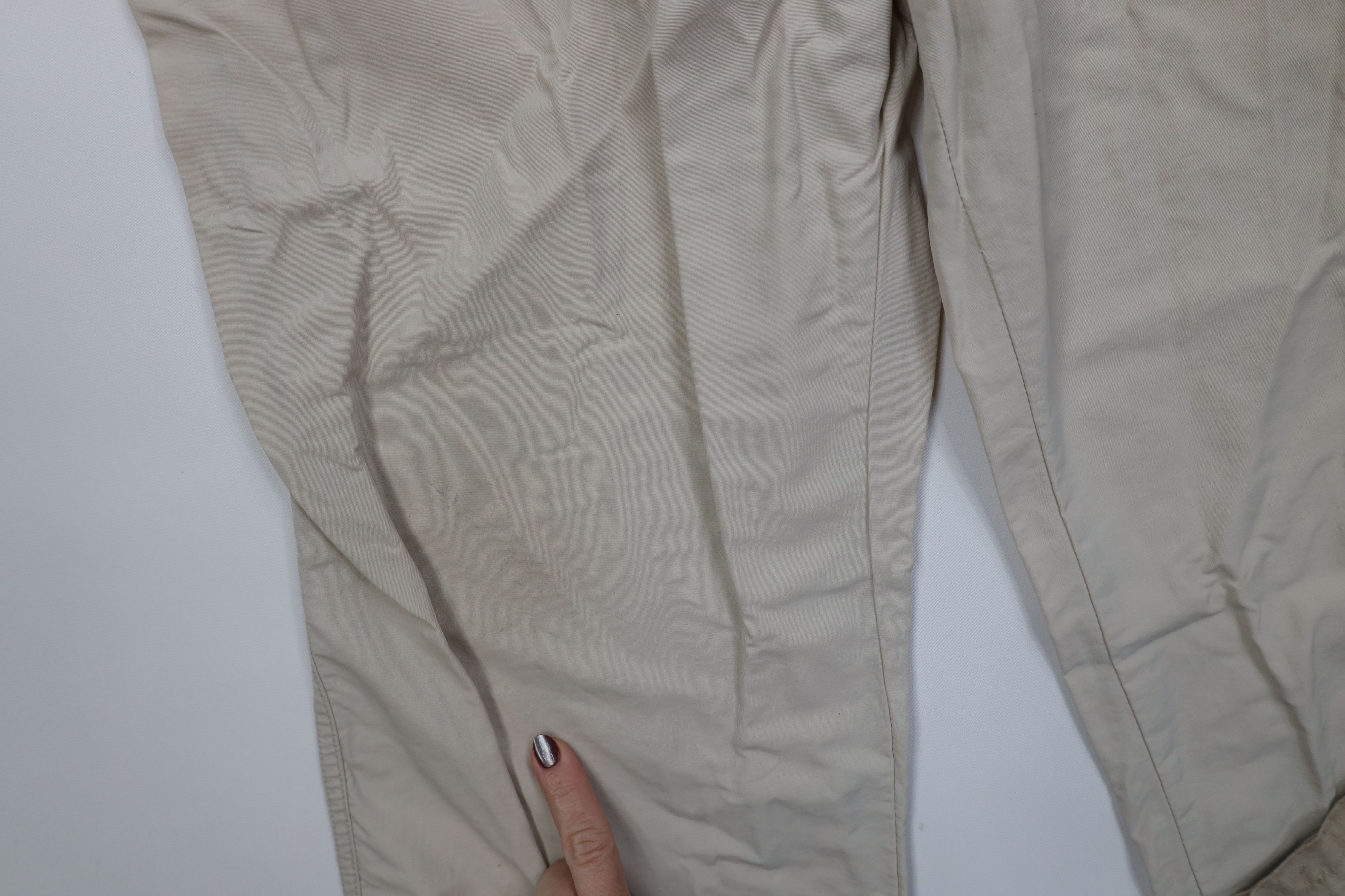 Lands' End Vintage 90s Lands End Wide Leg Windbreaker Pants Beige USA Size US 33 - 6 Thumbnail