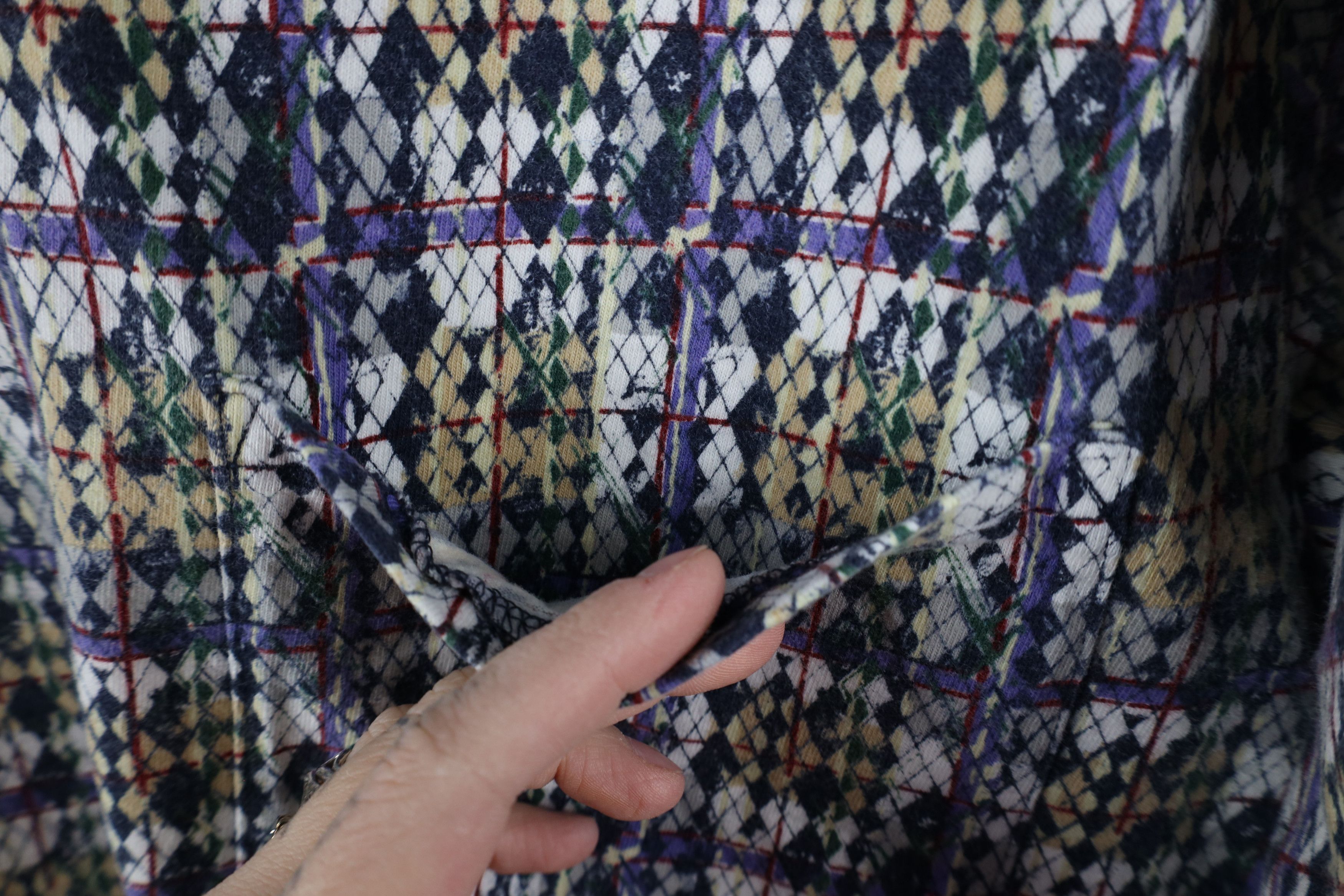 Vintage Vintage 90s Streetwear Abstract Plaid Golf Polo Shirt Size US L / EU 52-54 / 3 - 9 Thumbnail