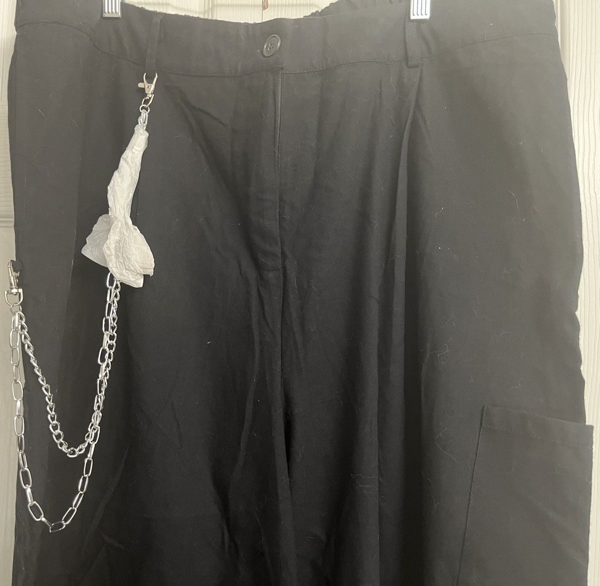 Forever 21 Forever 21 Black Pants With Chain Belt Size 3X Size 41" - 3 Thumbnail