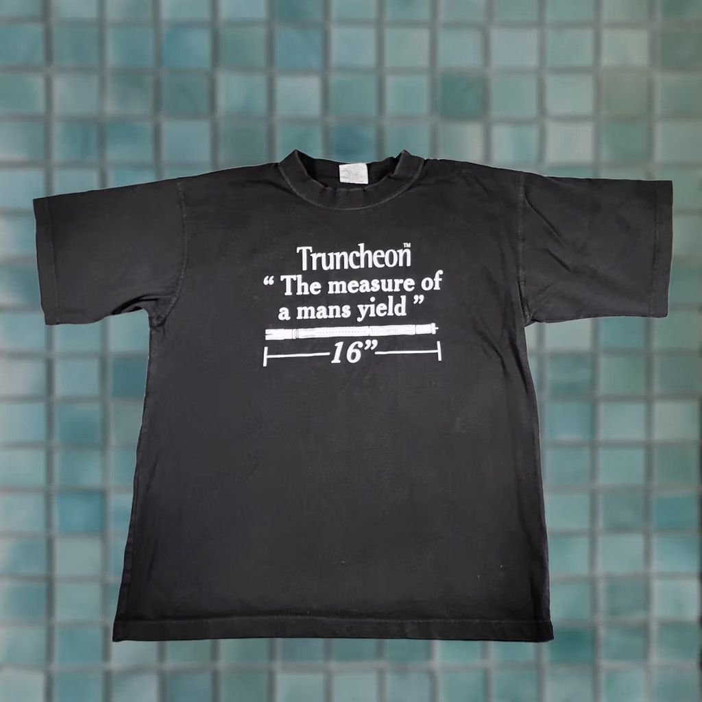 Vintage Mens Medium Black Short Sleeve Graphic Tee Aussie Beach Truncheon Nutrient Meter Outdoor Size US 31 - 1 Thumbnail