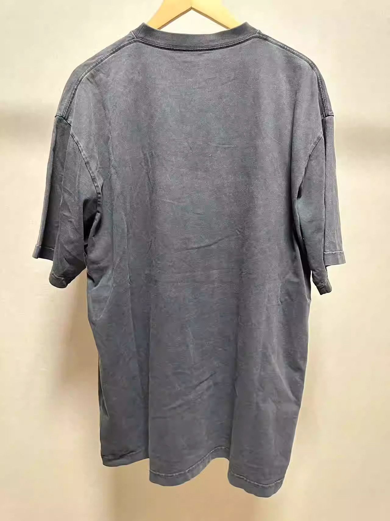 Balenciaga Balenciaga Washed Black Letter Embroidery Short Sleeve Size US S / EU 44-46 / 1 - 2 Thumbnail
