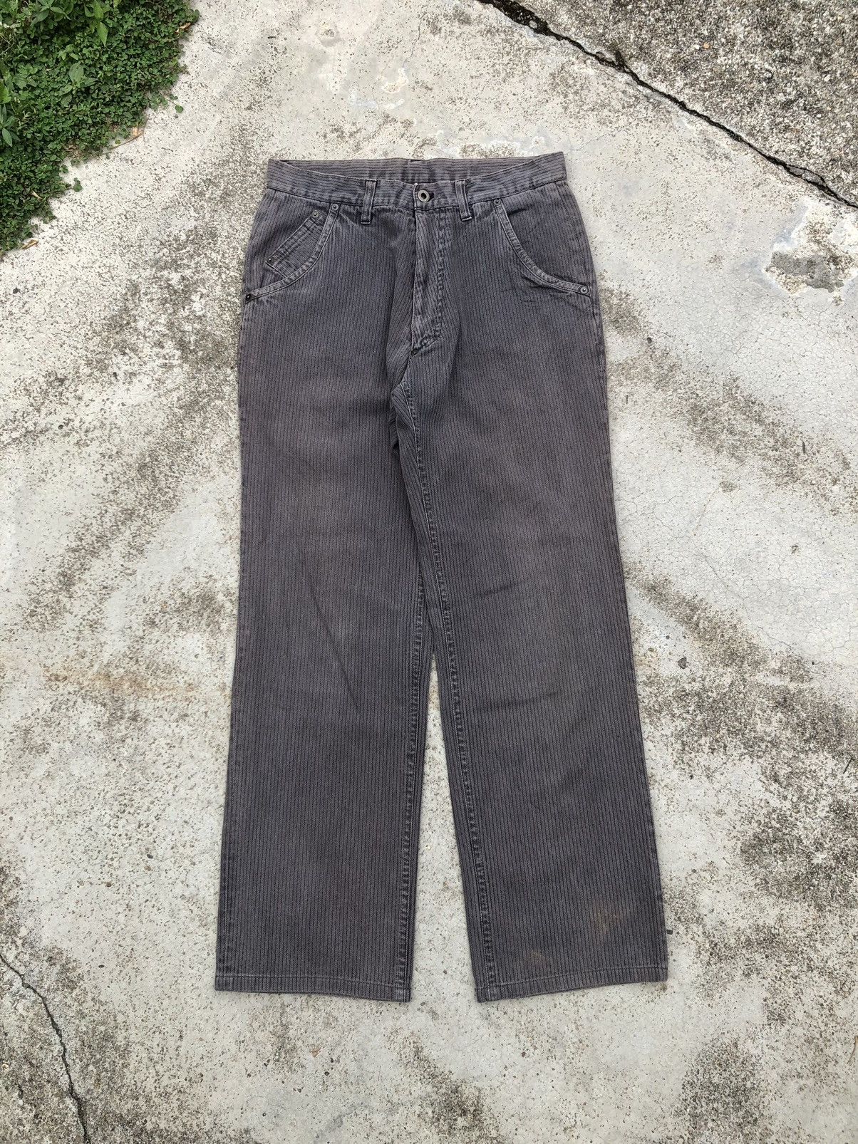 Japanese Brand WIDE LEG FADED GREY JEANS BY B. a-Dieu Size US 30 / EU 46 - 1 Thumbnail