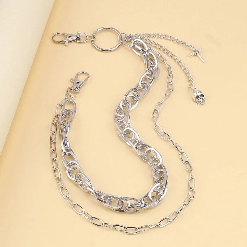 Vintage Hip Hop Skull Pants Waist Chain Size ONE SIZE - 2 Thumbnail