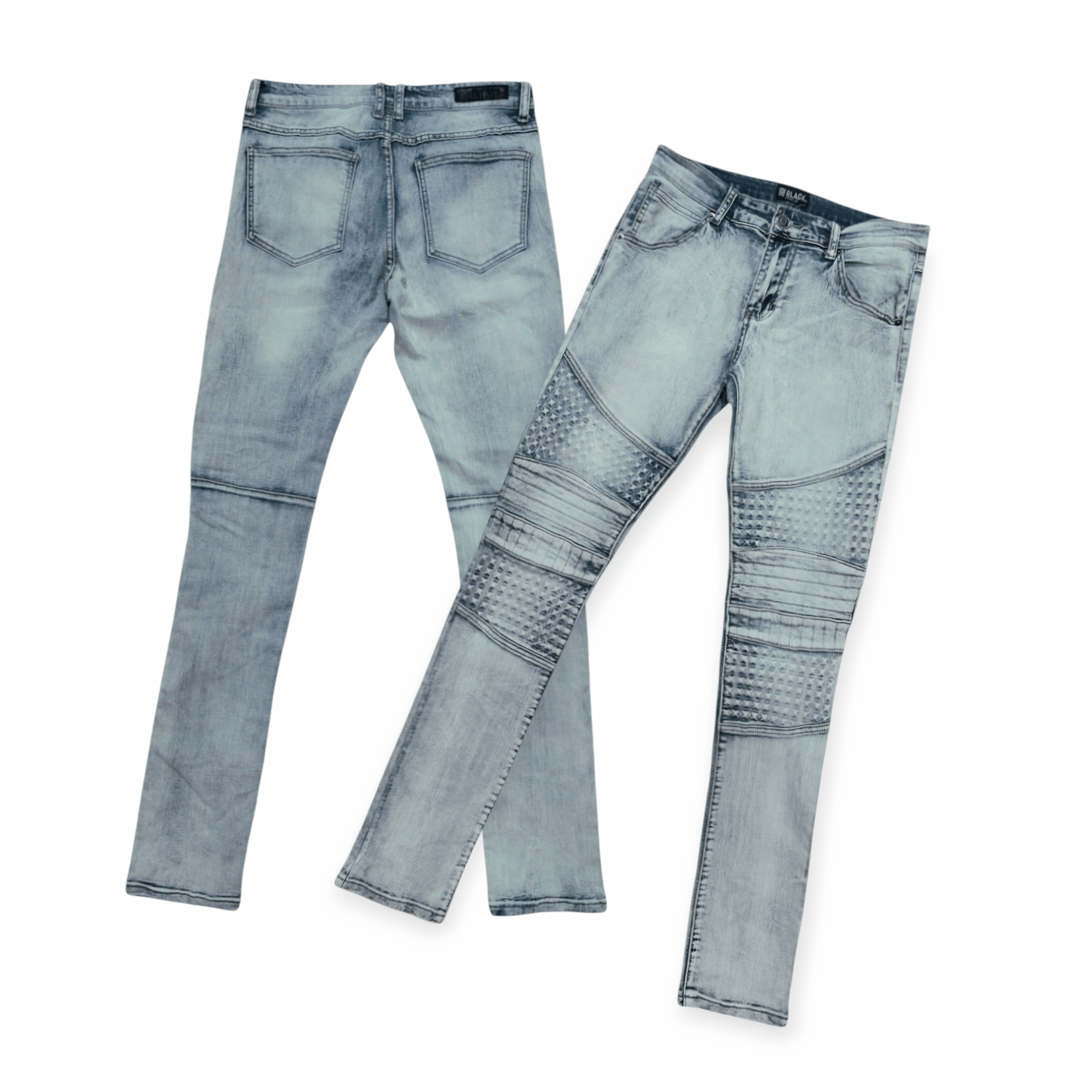 DOPE🔥 Black Biker Denim Skinny Fit