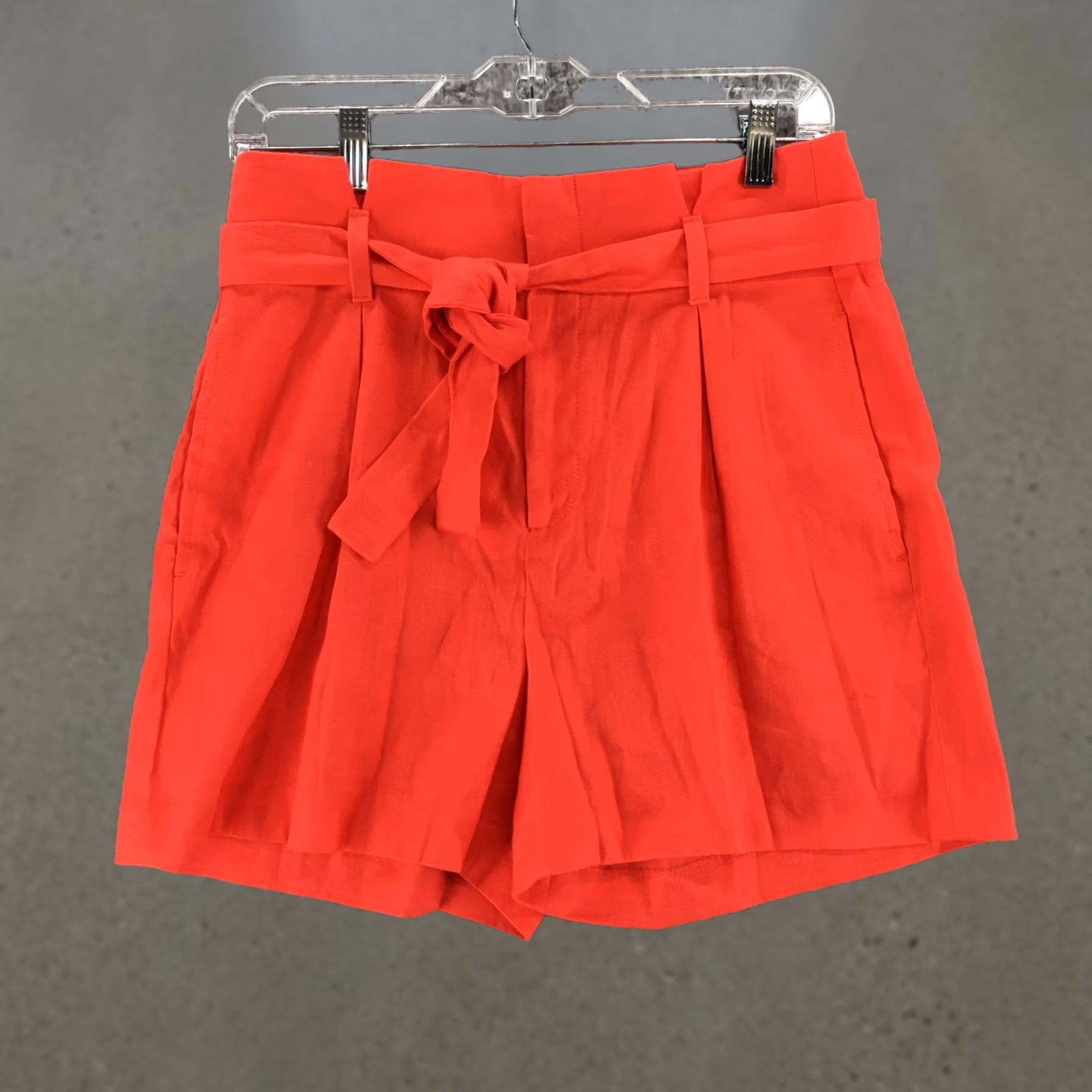 Banana Republic Banana Republic Paperbag Tie Waist Shorts Womens 4 Orange High Rise Side Pocket Denim Cotton Blend Regular Rise Womens Shorts Orange Pocket Solid 90s? Size 27" / US 4 / IT 40 - 1 Thumbnail