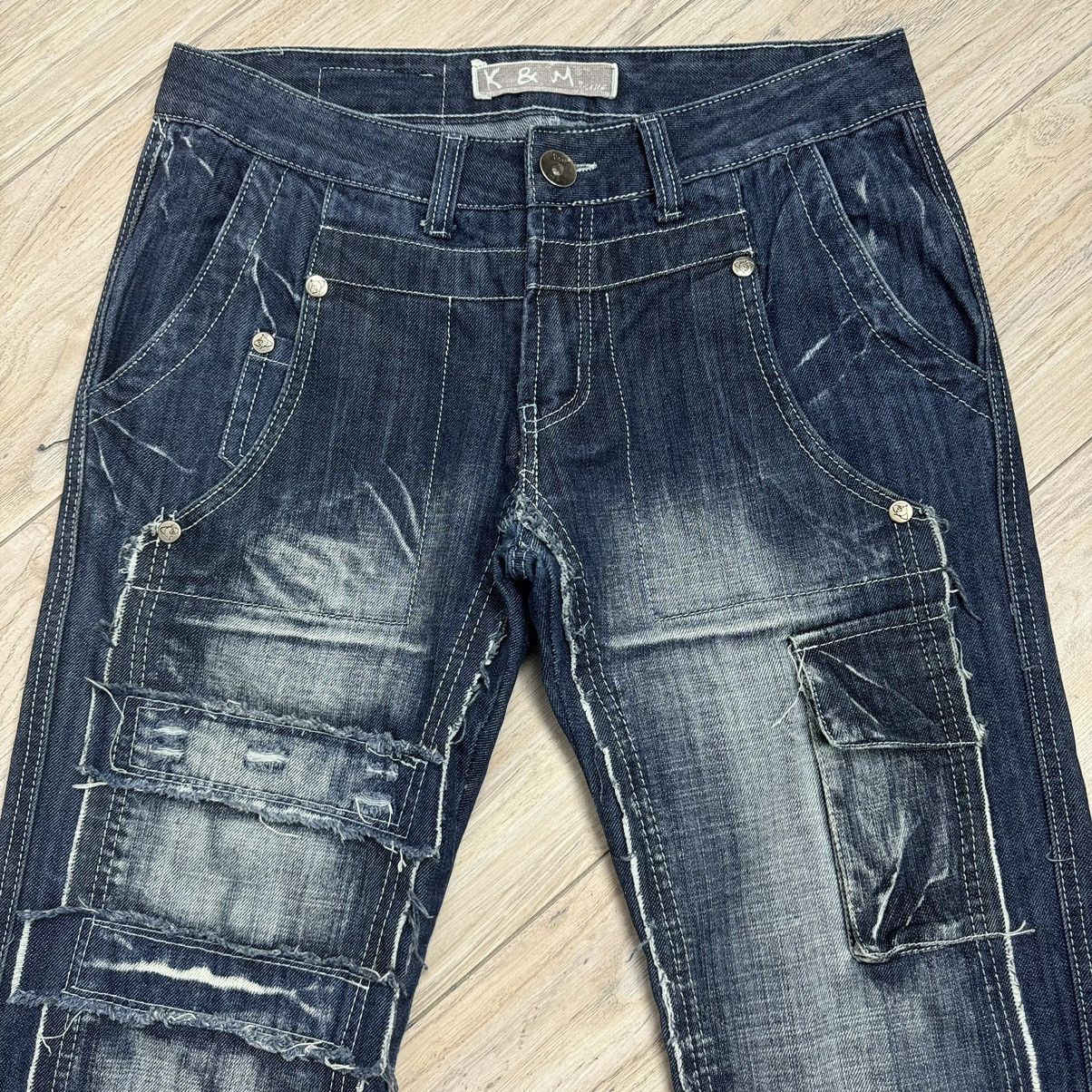If Six Was Nine Y2K Opium Japanese Style Patchwork Semantic Kosmo Lupo Jeans Size US 32 / EU 48 - 5 Thumbnail