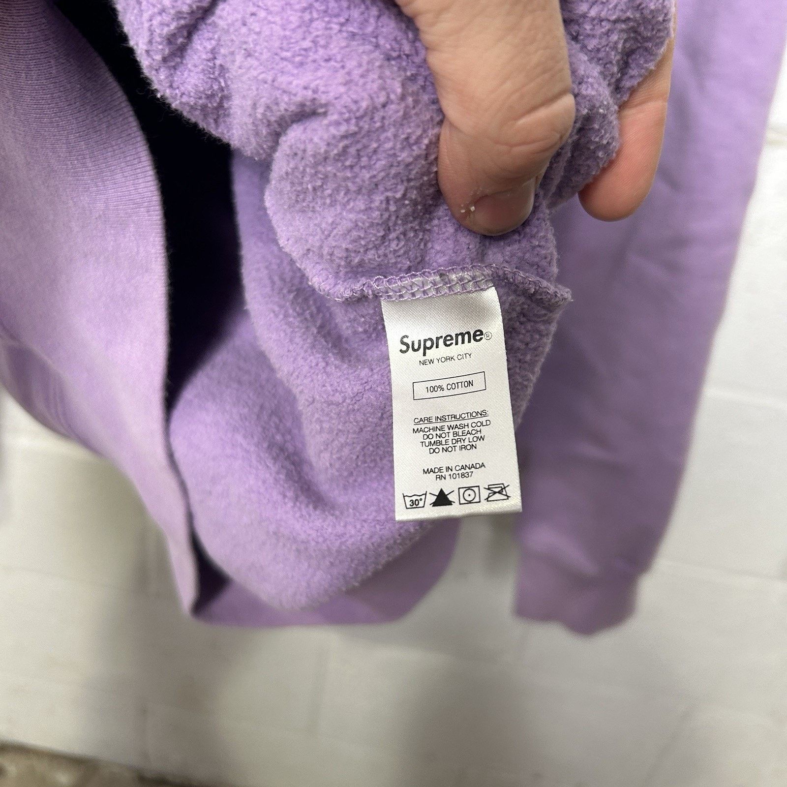 Supreme Supreme Tonal Webbing Trim Pullover Hoodie “Purple” SS20 Size US L / EU 52-54 / 3 - 11 Thumbnail