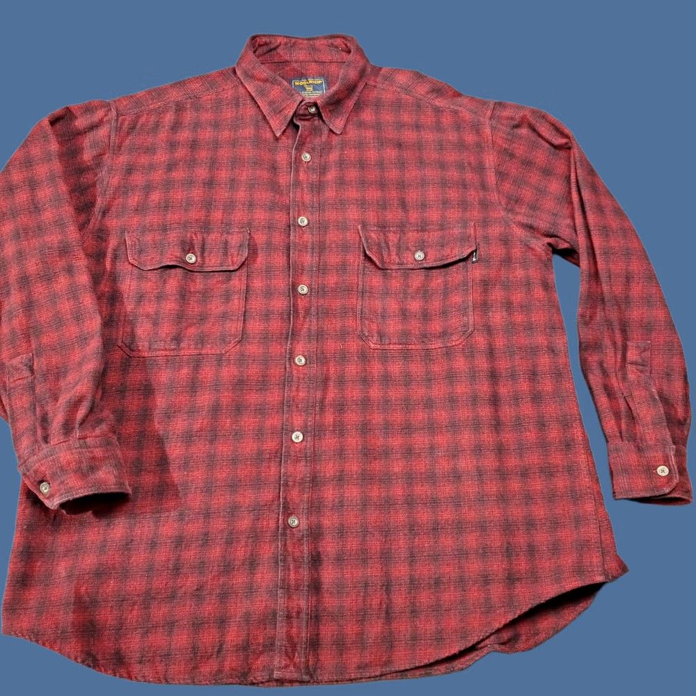 Vintage Woolrich Flannel Shirt Mens XL Red Black Plaid Outdoor Button Up Long Sleeve 90s Classic Outdoor Size US XL / EU 56 / 4 - 1 Thumbnail