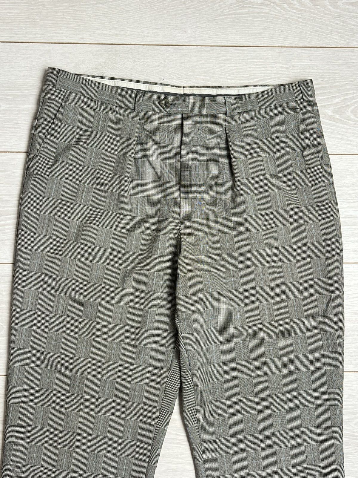 Christian Dior Monsieur Vintage Christian Dior Monsieur Glen Plaid Wool Suit 46S Size 46S - 17 Thumbnail