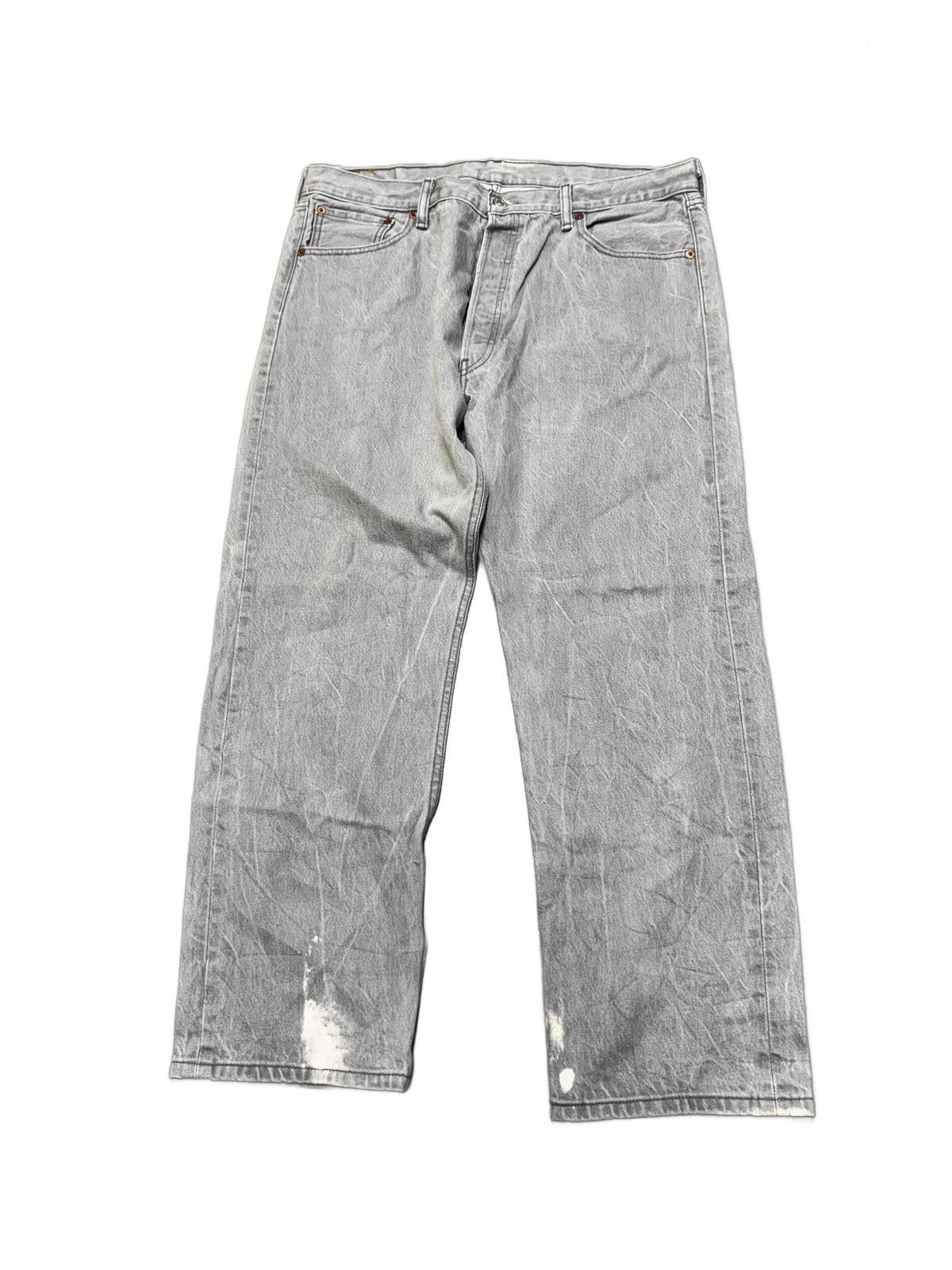Levi's Levi's Men's Grey 501 Denim Jeans Size US 38 / EU 54 - 2 Thumbnail