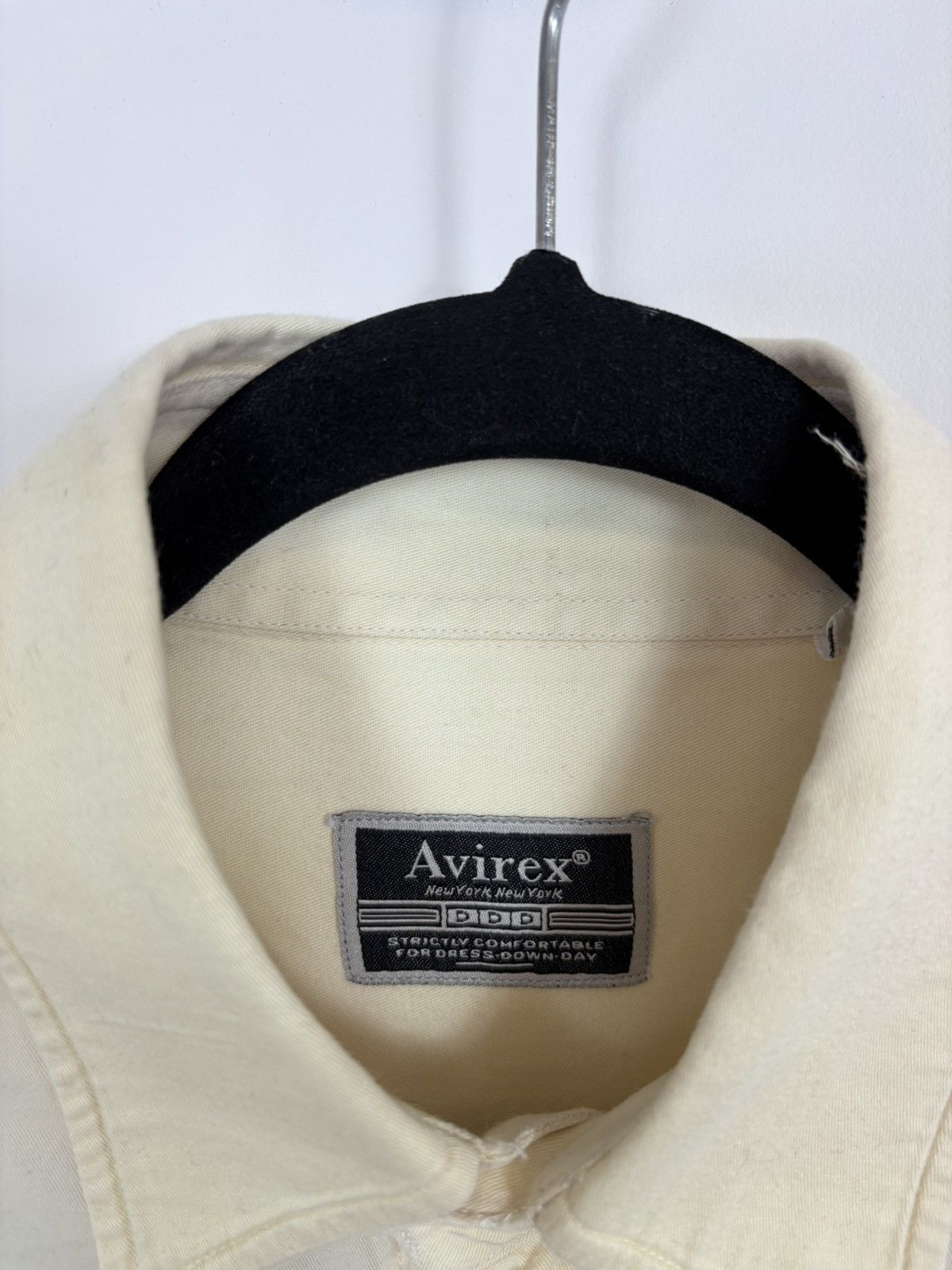 Avirex Vintage Avirex USA Ivory Yellow Button Up Long Sleeve Shirt Size US L / EU 52-54 / 3 - 10 Thumbnail