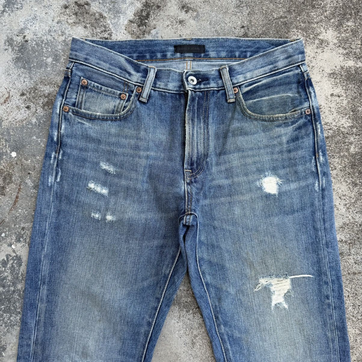 Japanese Brand VINTAGE JAPANESE FADED RIPPED JEAN DENIM PANTS Size US 31 - 2 Thumbnail