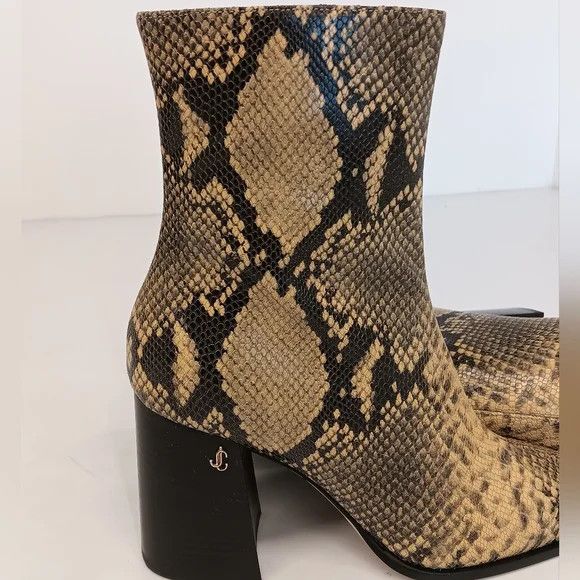Jimmy Choo Jimmy Choo Bryelle 85 Dijon Snake Print Leather Boots - EU36 Size US 6 / IT 36 - 8 Thumbnail