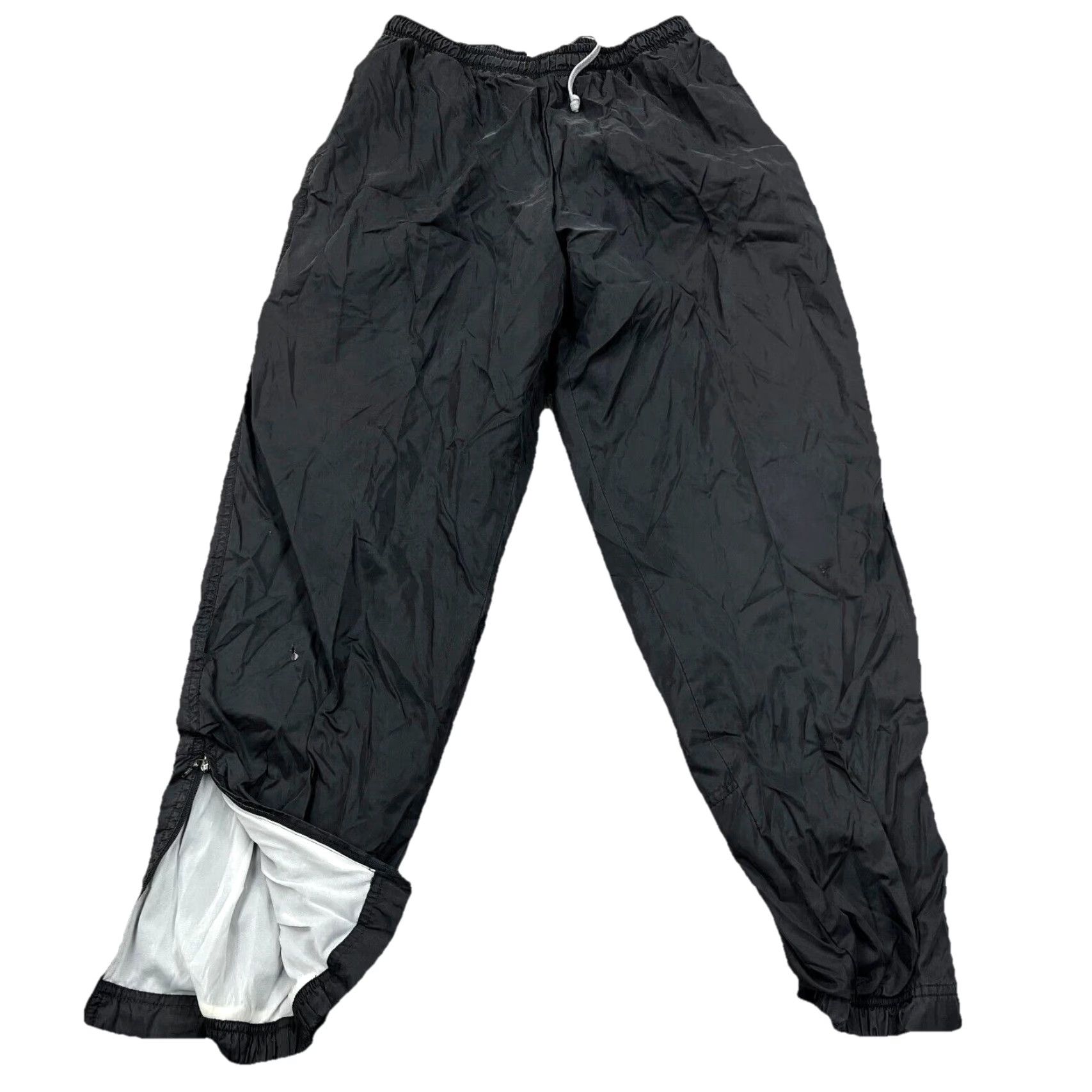 Nike VINTAGE Nike Tracksuit Pants Women XL Black Windbreaker Style Track Pants 90s Y2K Ladies Regular Fit Womens Size 40" / US 18 - 2 Thumbnail
