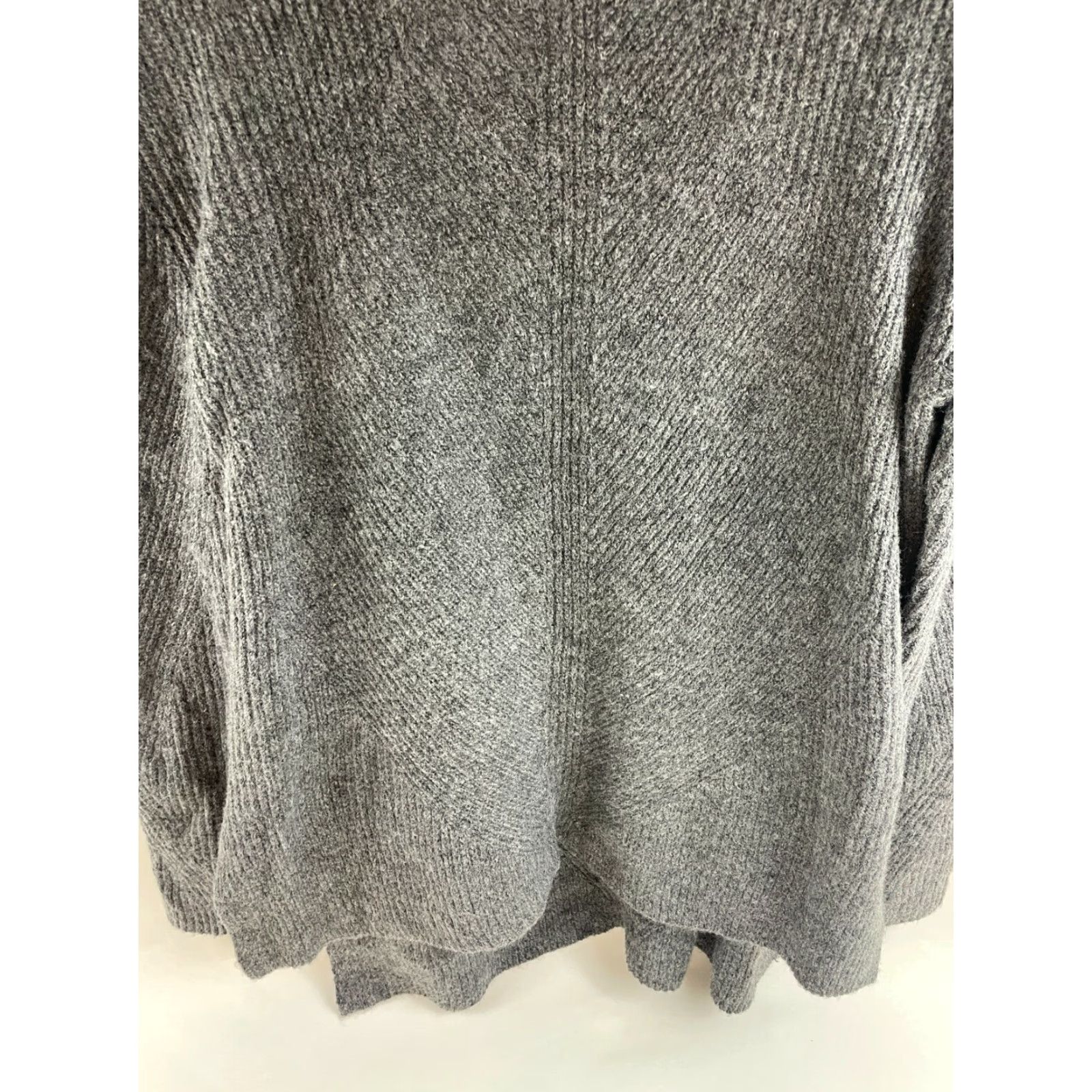 Vintage **Sweet Romeo Women's Large Gray Ribbed Cowl Neck Sweater** User: Sweet Romeo Women's Large Gray Ribbed Cowl Neck Sweater Size L / US 10 / IT 46 - 4 Thumbnail