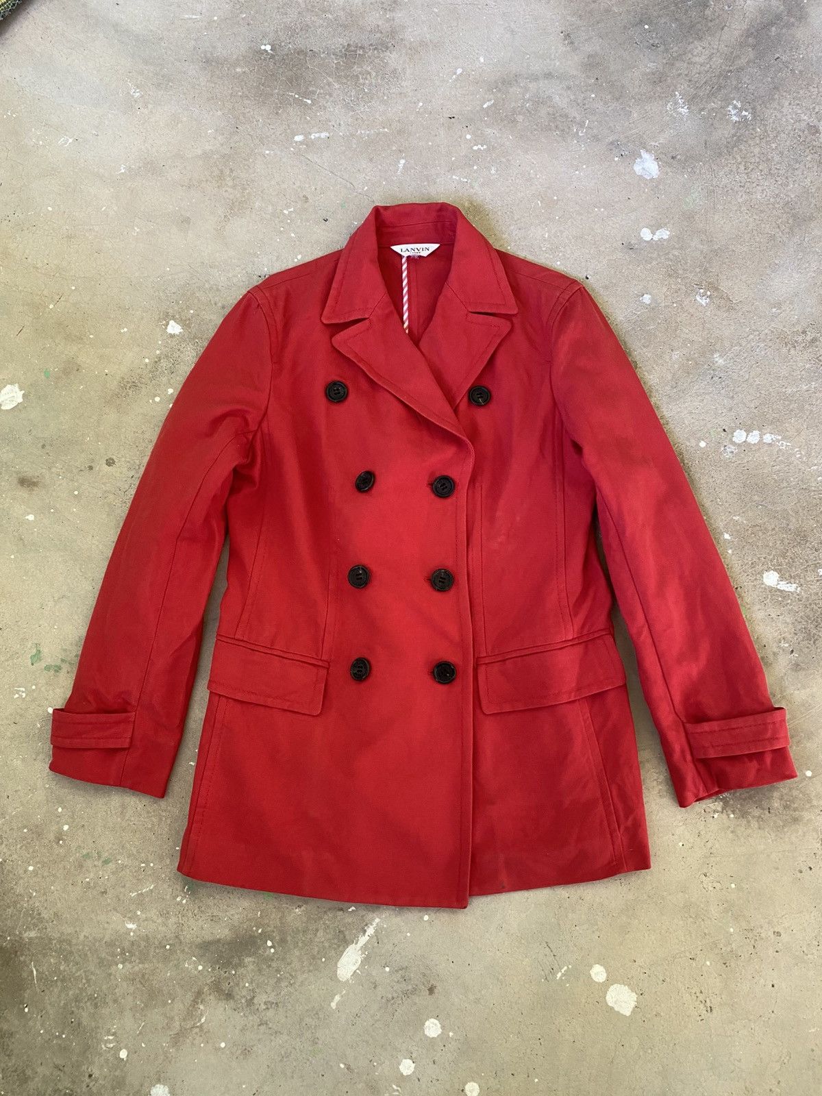 Lanvin Lanvin Sport Red Double Breasted Peacoat Size S / US 4 / IT 40 - 1 Thumbnail