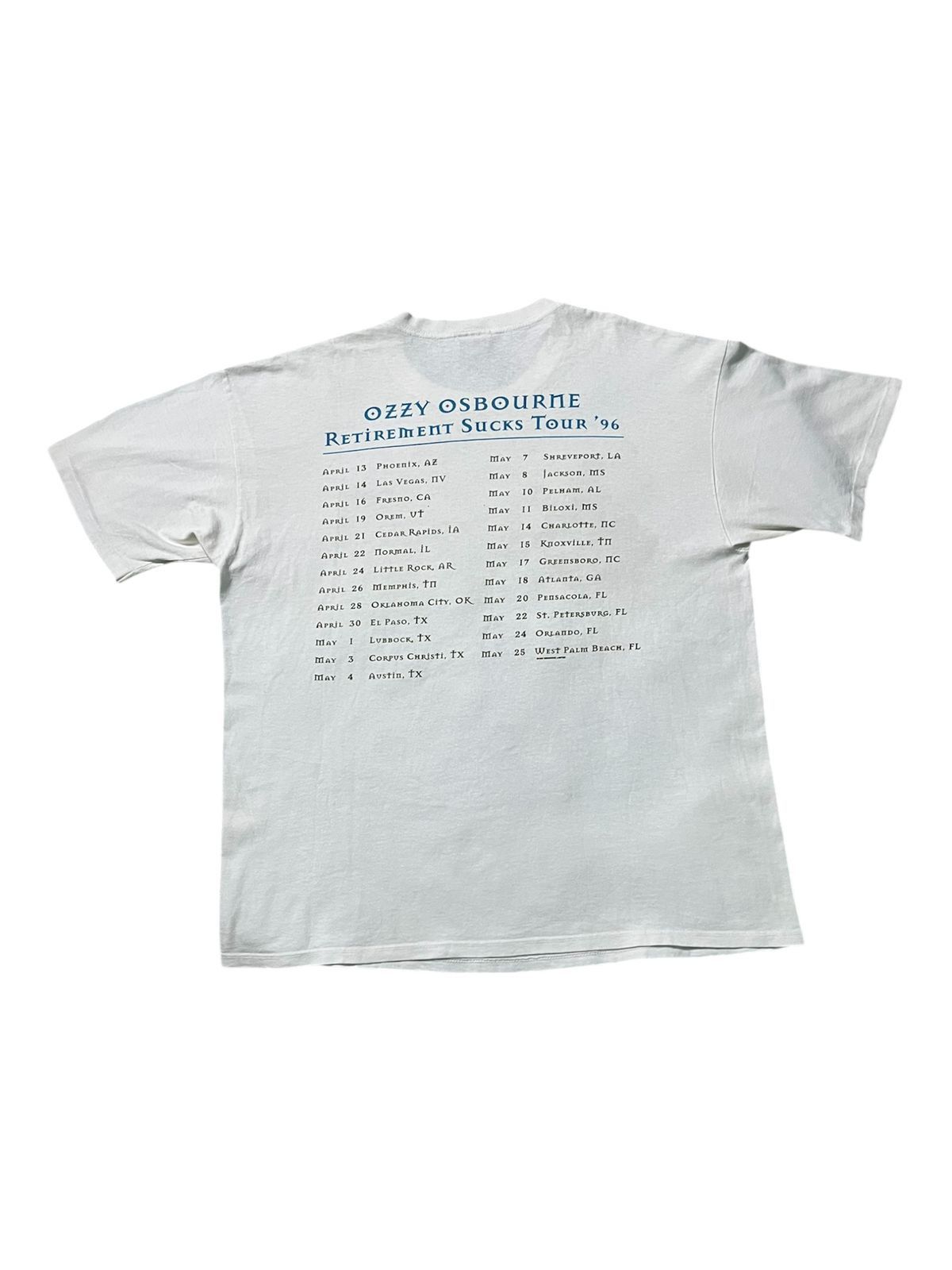 Band Tees Vintage Ozzy Osbourne Retirement Sucks Tour'96 Size US XL / EU 56 / 4 - 2 Thumbnail