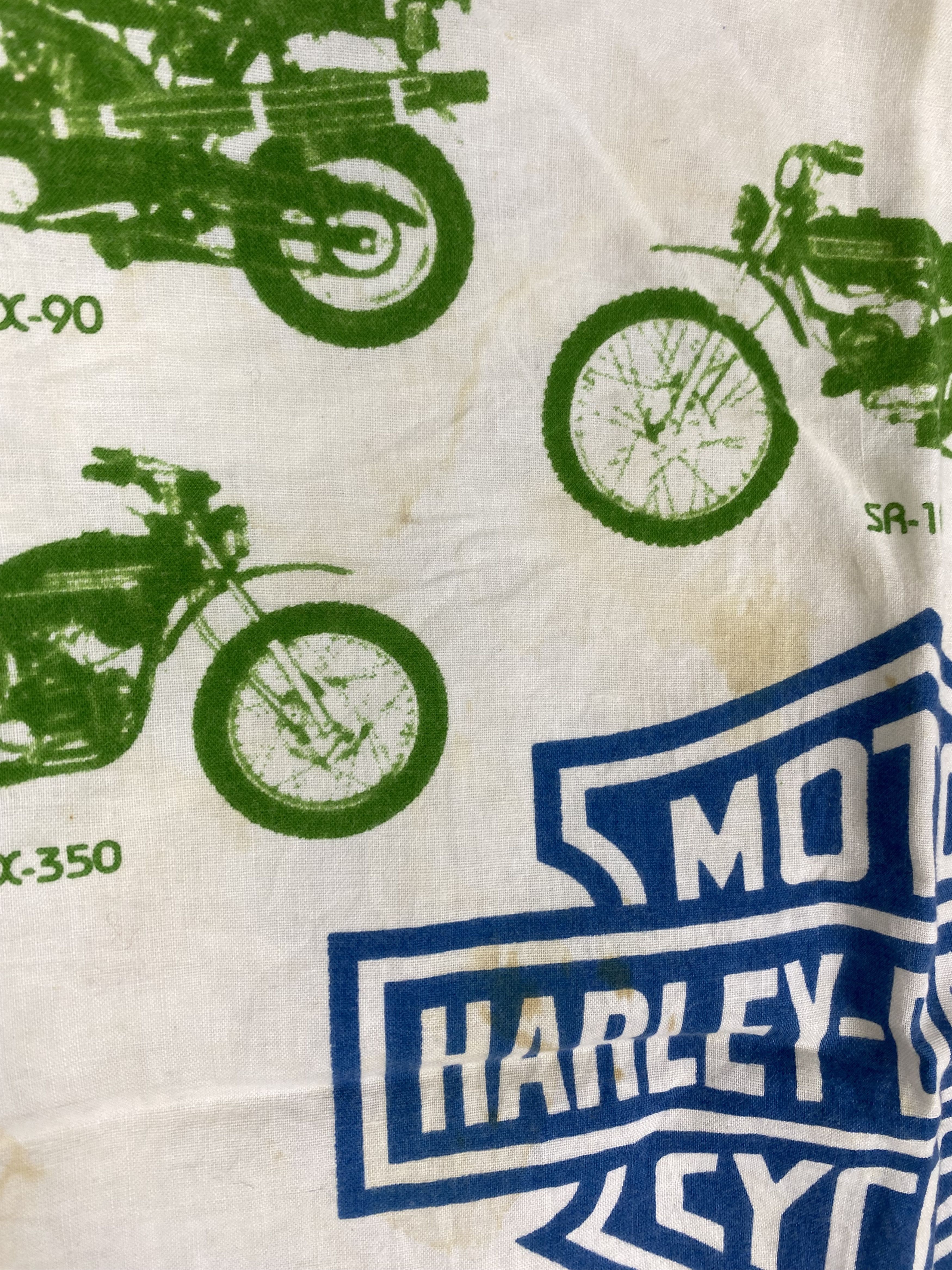 Harley Davidson × Vintage Vintage Harley Davidson Handkerchief Neckerchief PH0648 Size ONE SIZE - 4 Thumbnail