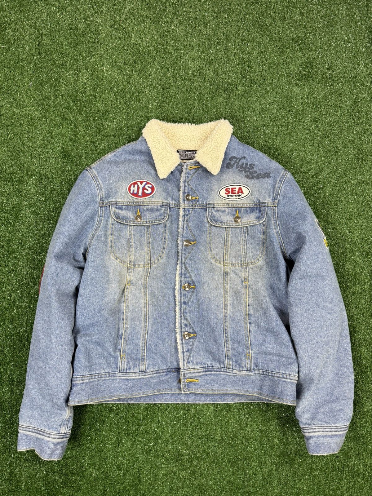 Hysteric Glamour Hysterical glamour wind and sea denim jacket patch work med Size US M / EU 48-50 / 2 - 1 Thumbnail