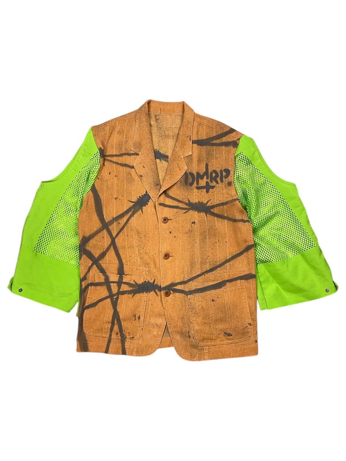 Designer × Vintage Reworked Blazer mix Vest Size 40L - 1 Thumbnail