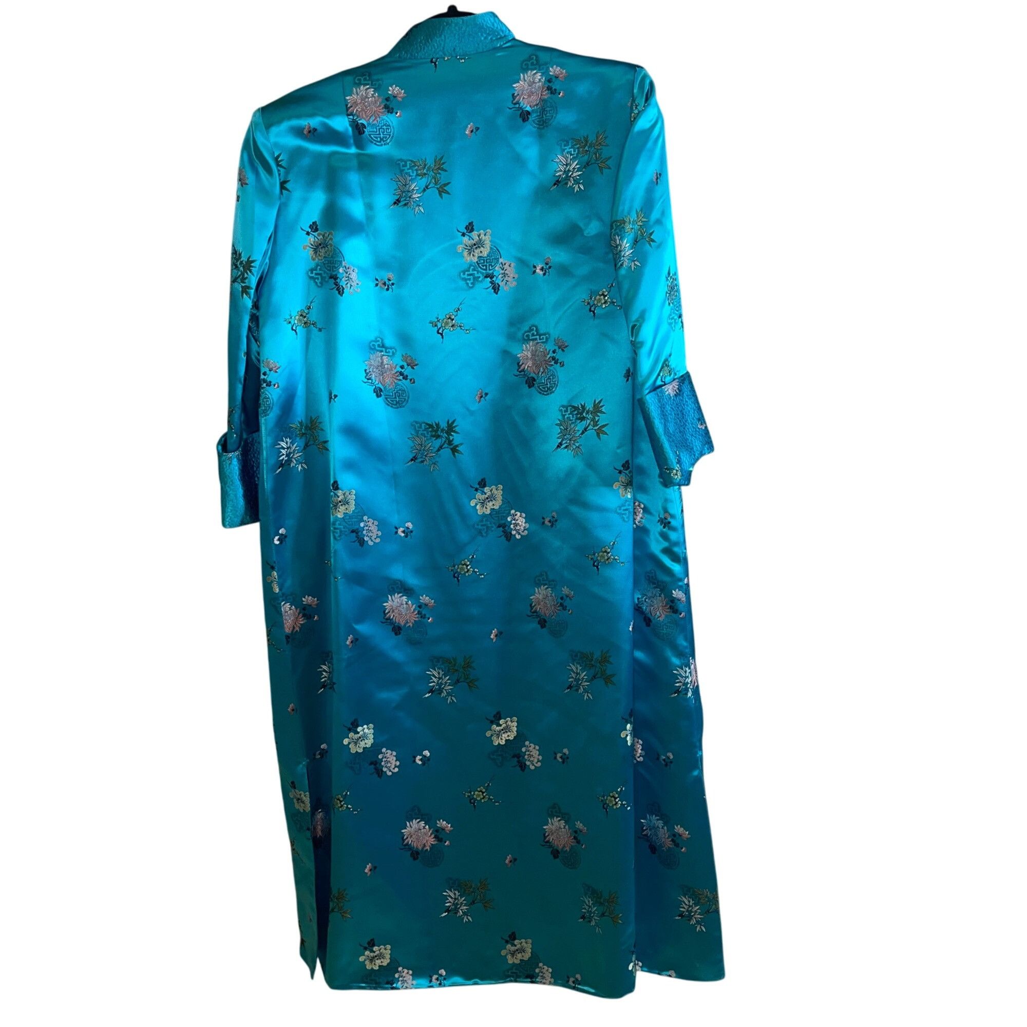 Vintage Vintage Womens Robe Size 40 Blue Duster Kimono Size ONE SIZE - 2 Thumbnail