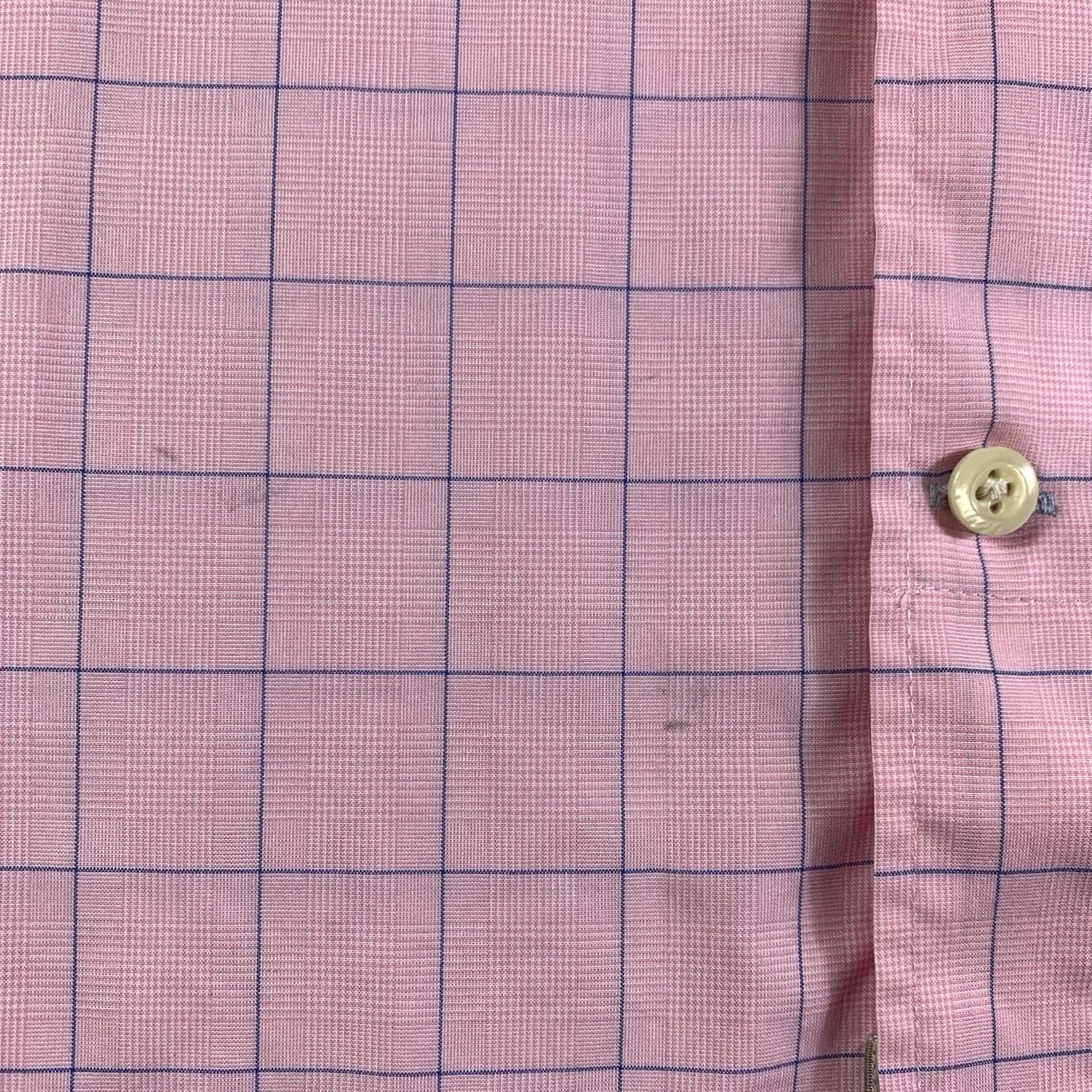 Peter Millar Peter Millar Button Up Shirt Mens 17 Long Pink White Windowpane Nanoluxe Nanoluxe Button-Up Shirt Regular Size 17 Pink Windowpane Mens Constants Size US XL / EU 56 / 4 - 4 Thumbnail