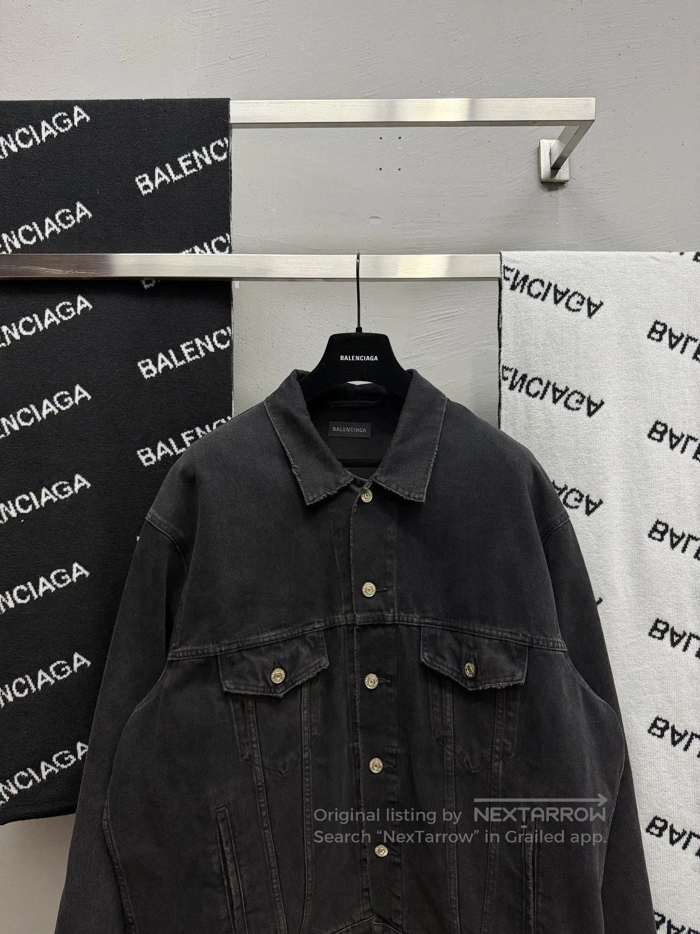Balenciaga Balenciaga BB Splatter Distressed Denim Jacket. Size US S / EU 44-46 / 1 - 4 Thumbnail