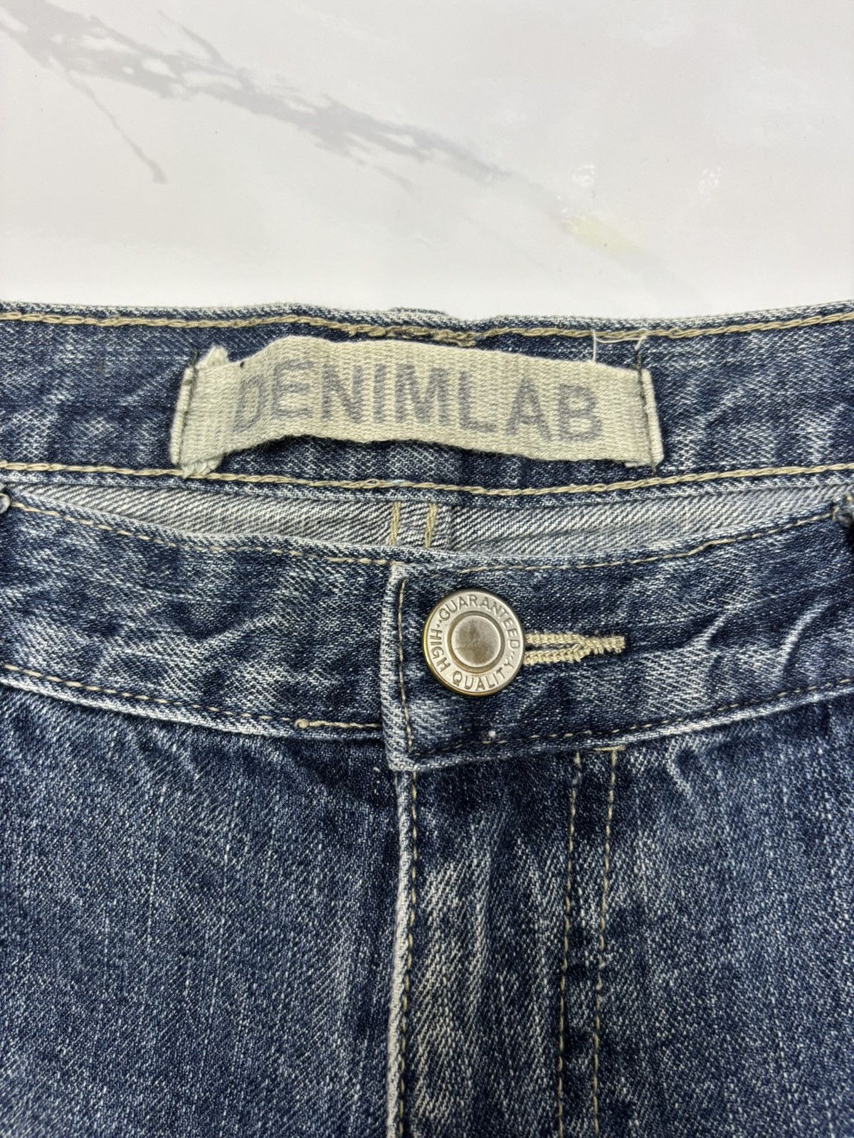 Le Grande Bleu (L.G.B.) Vintage Japanese Denim Lab Distressed Denim Loose Baggy Jean Size US 34 / EU 50 - 9 Thumbnail