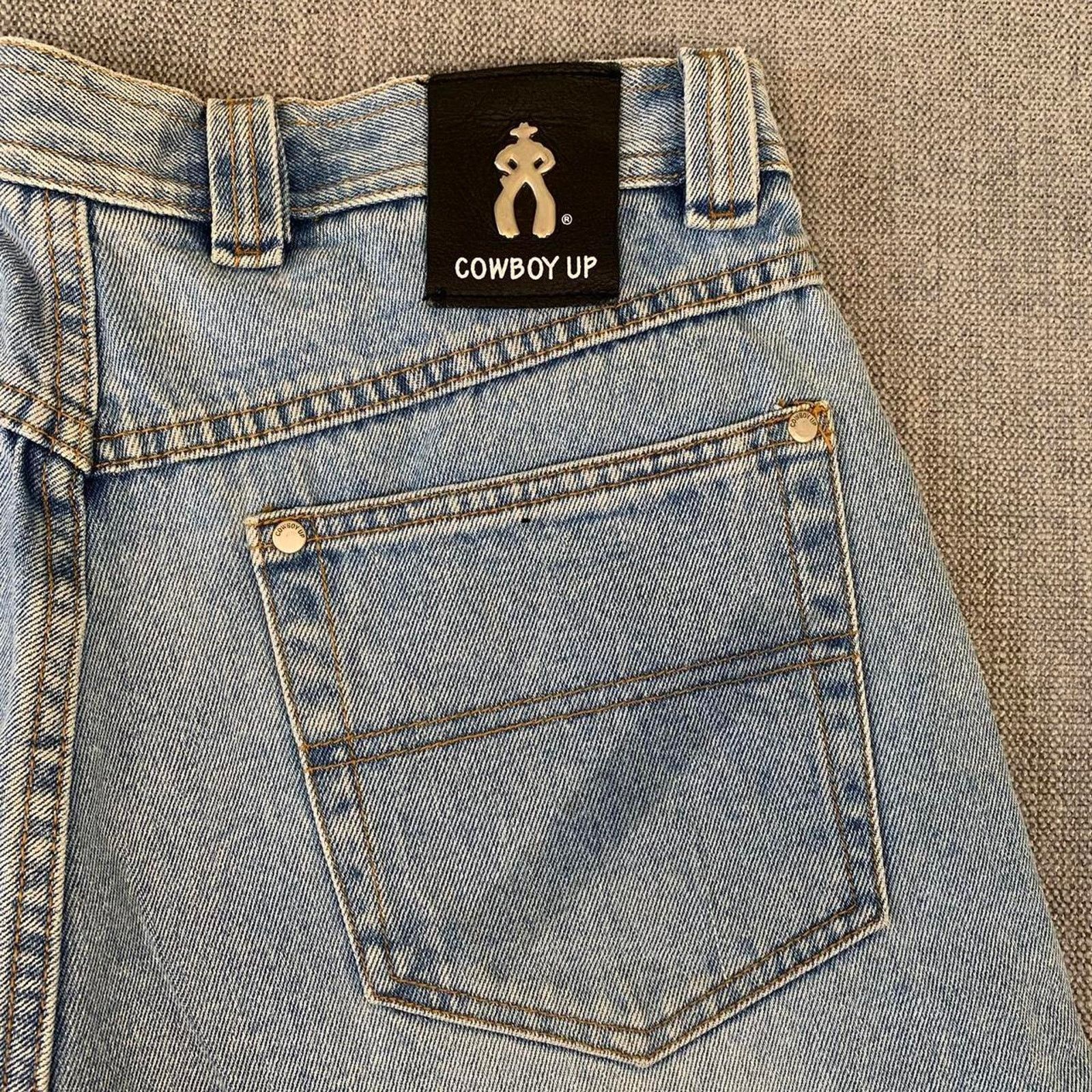 Vintage Y2K 90s Cowboy up Faded Denim Jeans Size US 32 / EU 48 - 2 Thumbnail